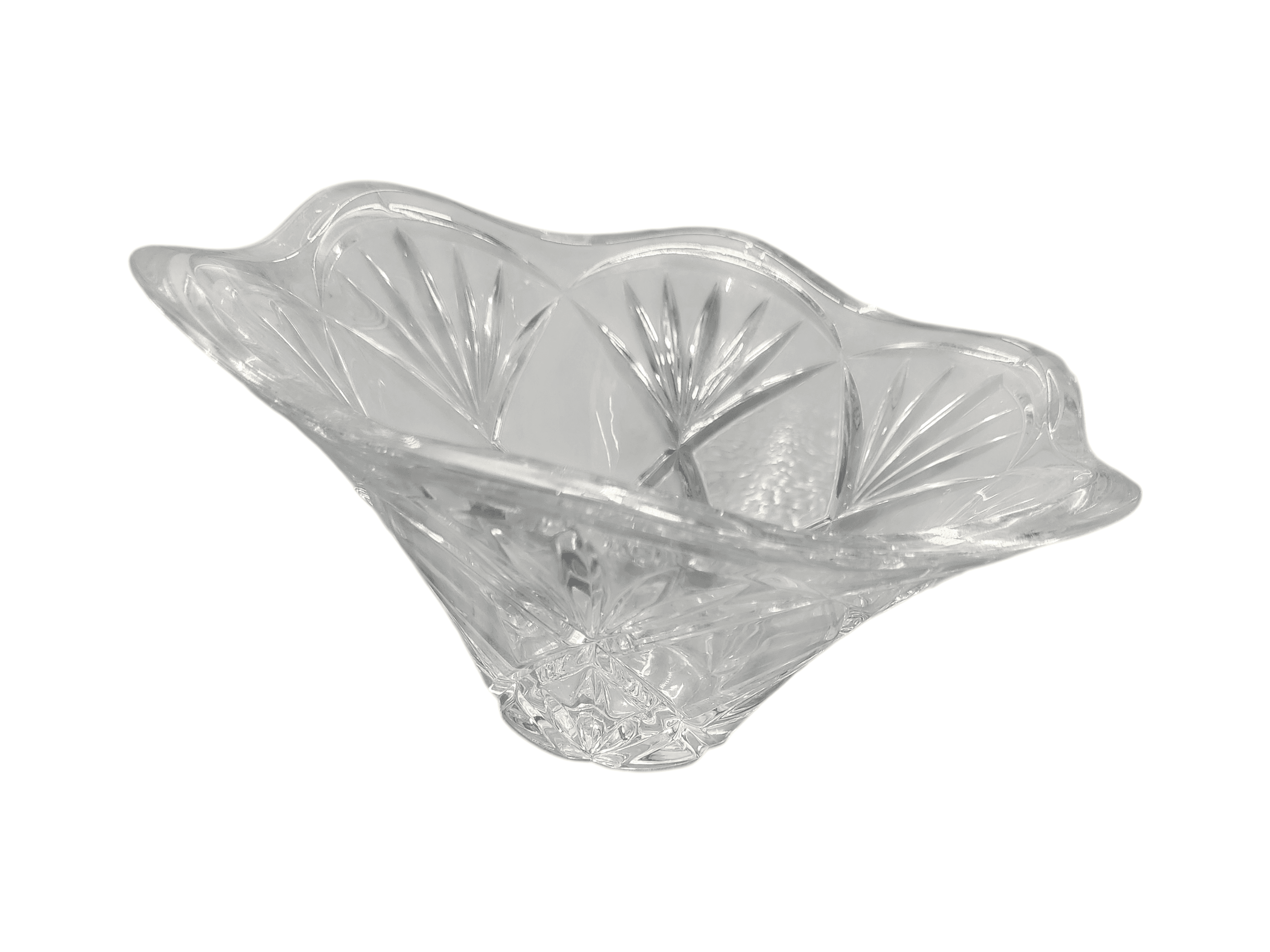 Crystal Cut Glass Bowl with Starburst Design - Thumbnail 2