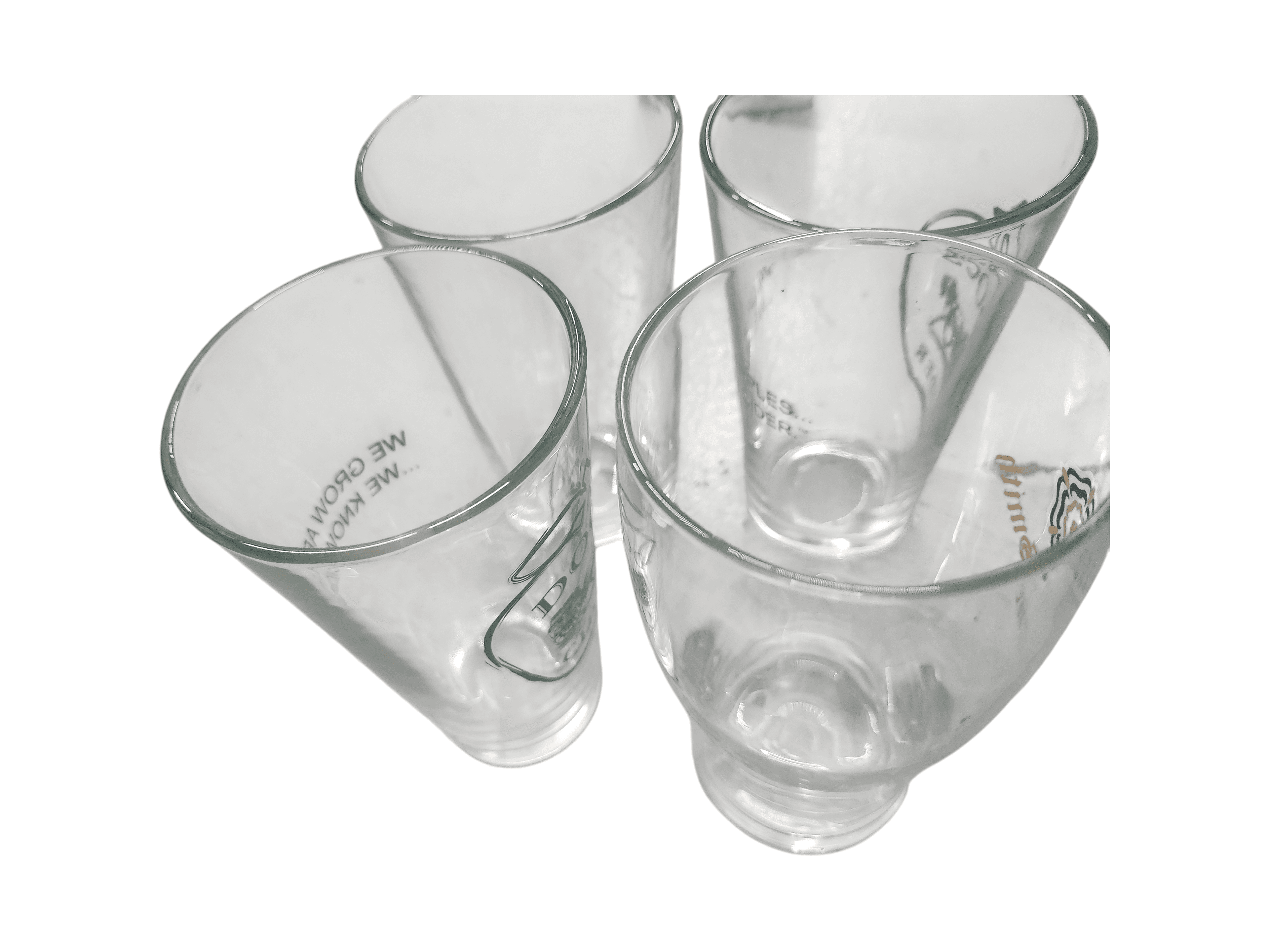 4 assorted pint glasses