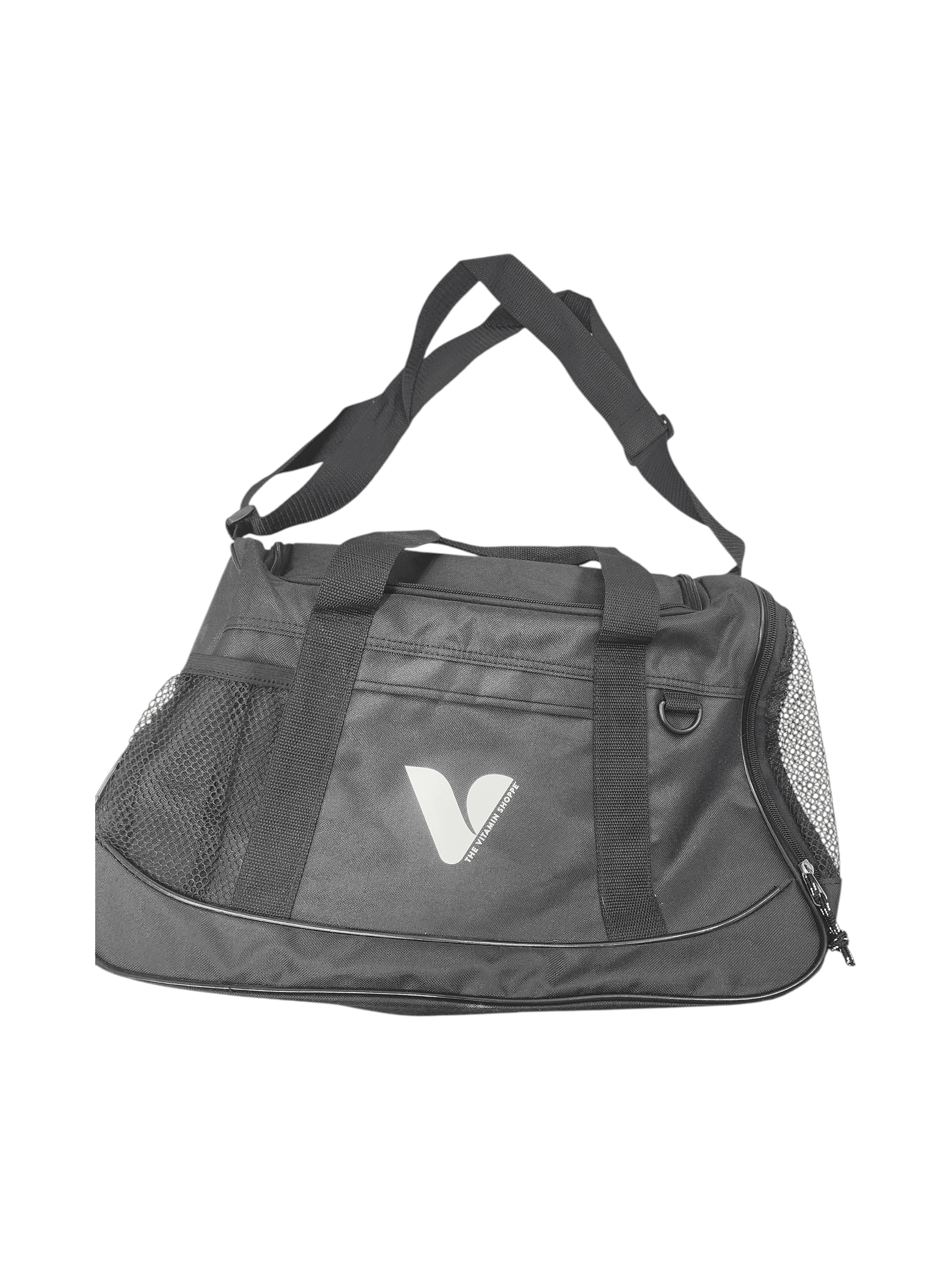 The Vitamin Shoppe Black Gym Bag with Mesh Pockets
