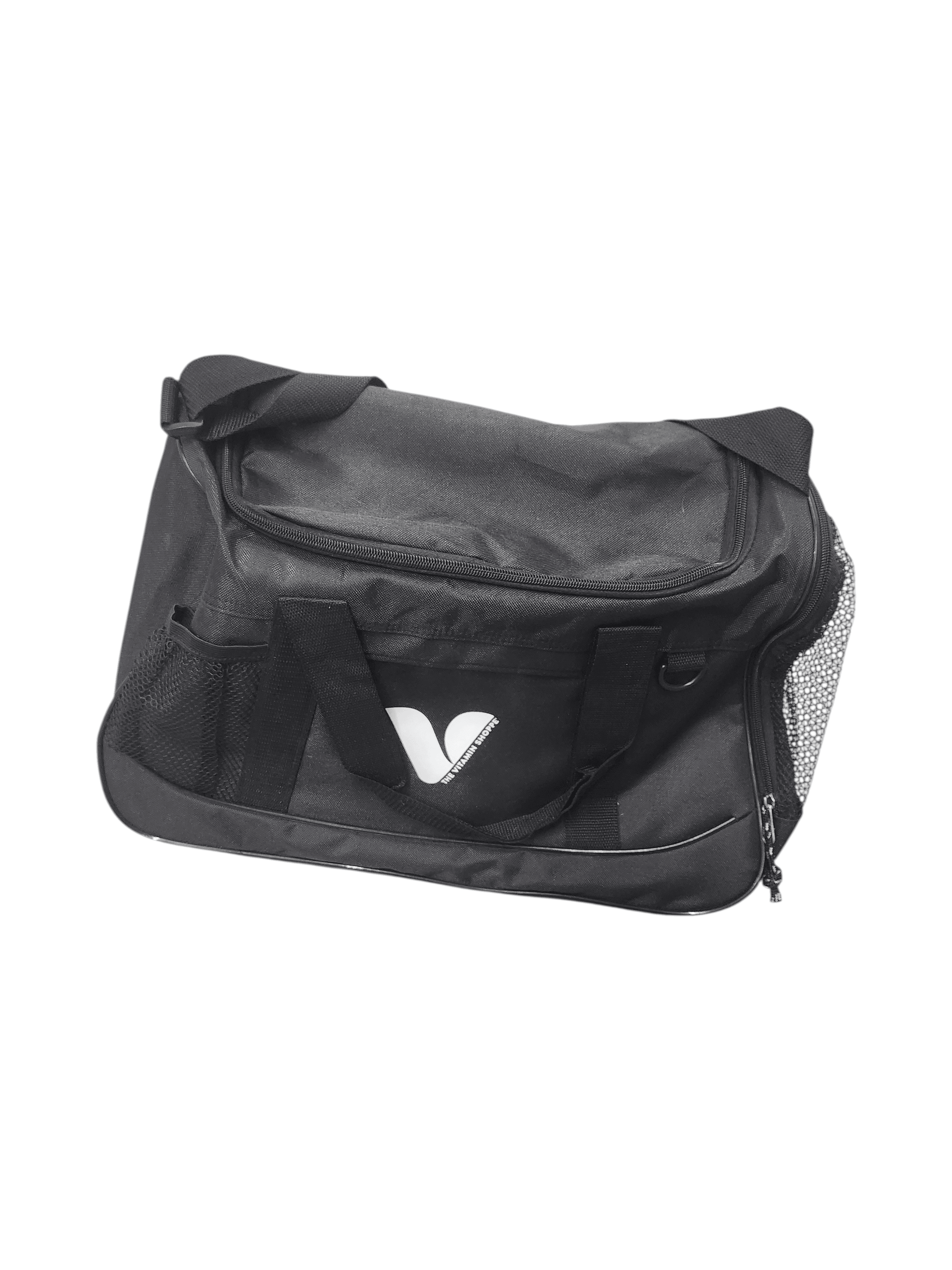 The Vitamin Shoppe Black Gym Bag with Mesh Pockets - Thumbnail 4