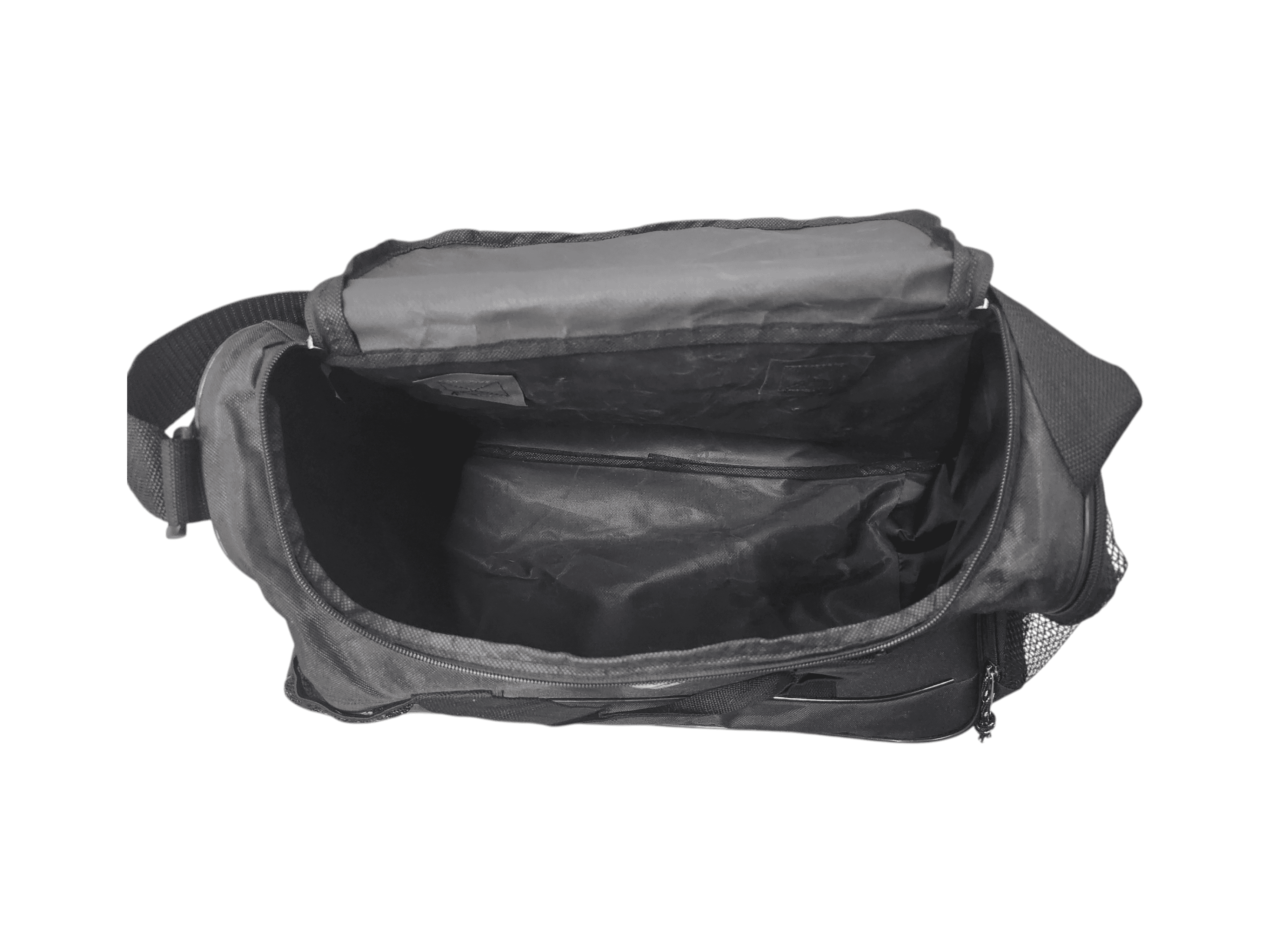 The Vitamin Shoppe Black Gym Bag with Mesh Pockets - Thumbnail 3