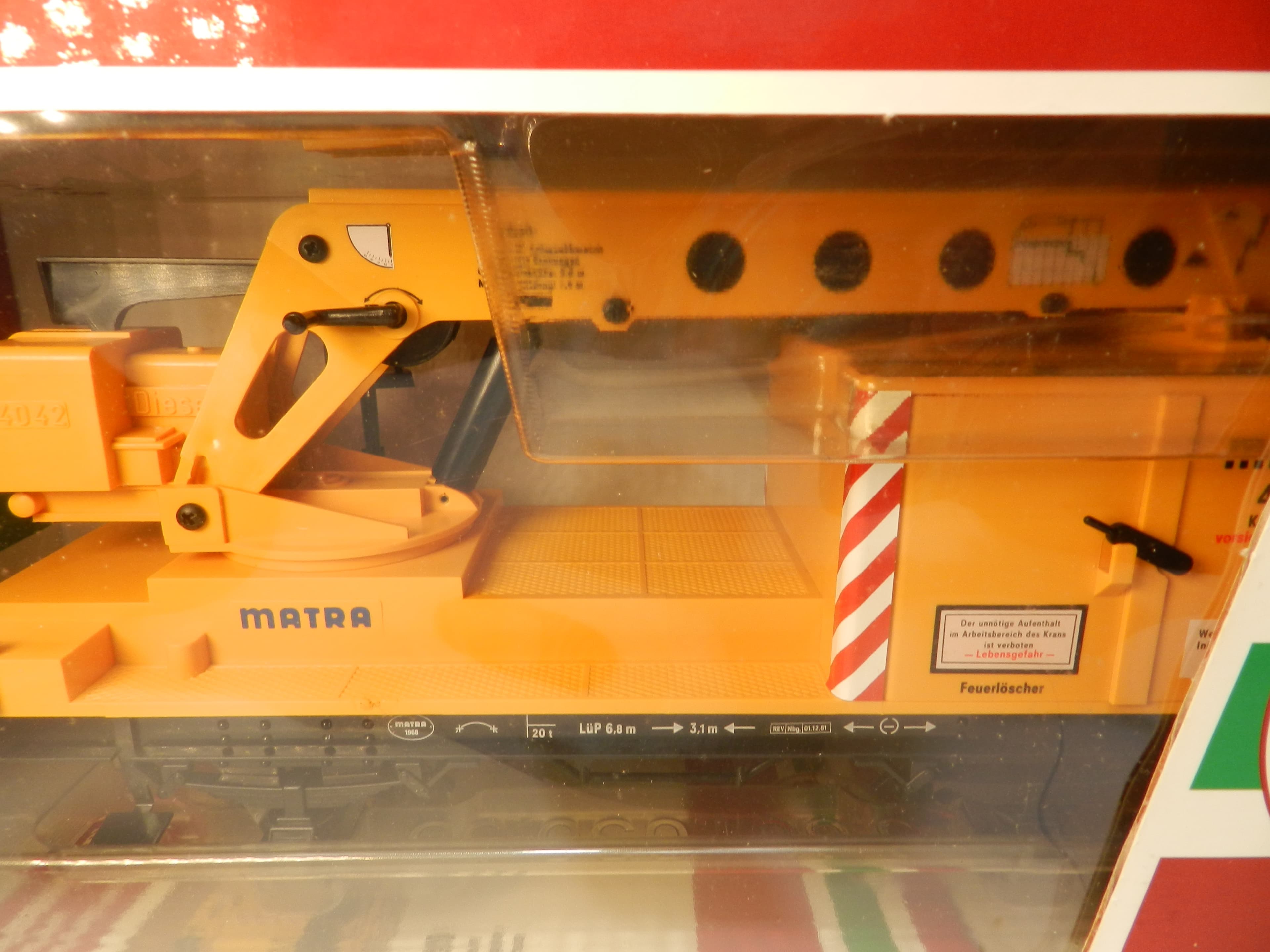LGB 40420 MATRA Crane Car Yellow Construction G Gauge Train NIB (P9K) - Thumbnail 3
