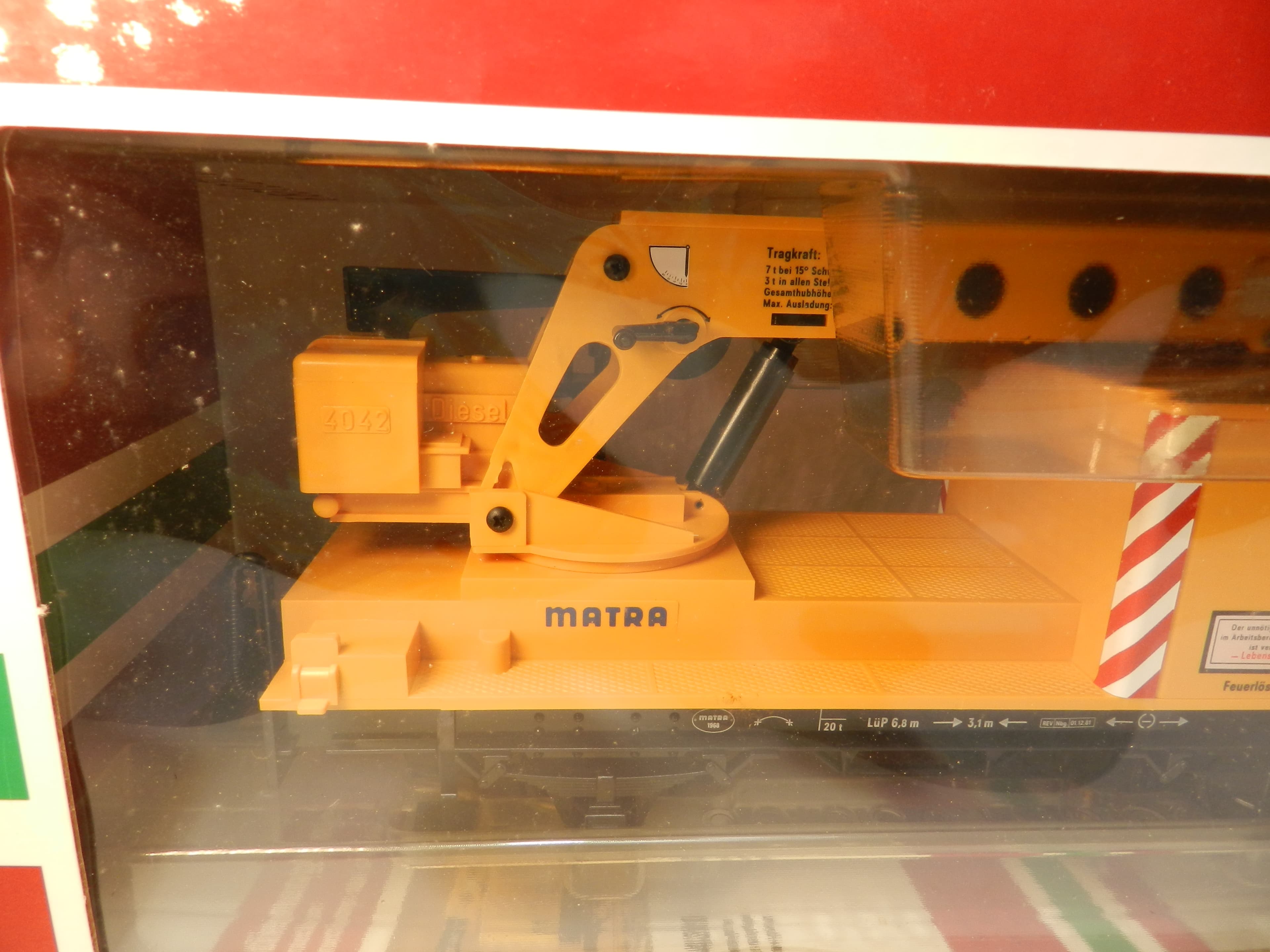 LGB 40420 MATRA Crane Car Yellow Construction G Gauge Train NIB (P9K) - Thumbnail 2