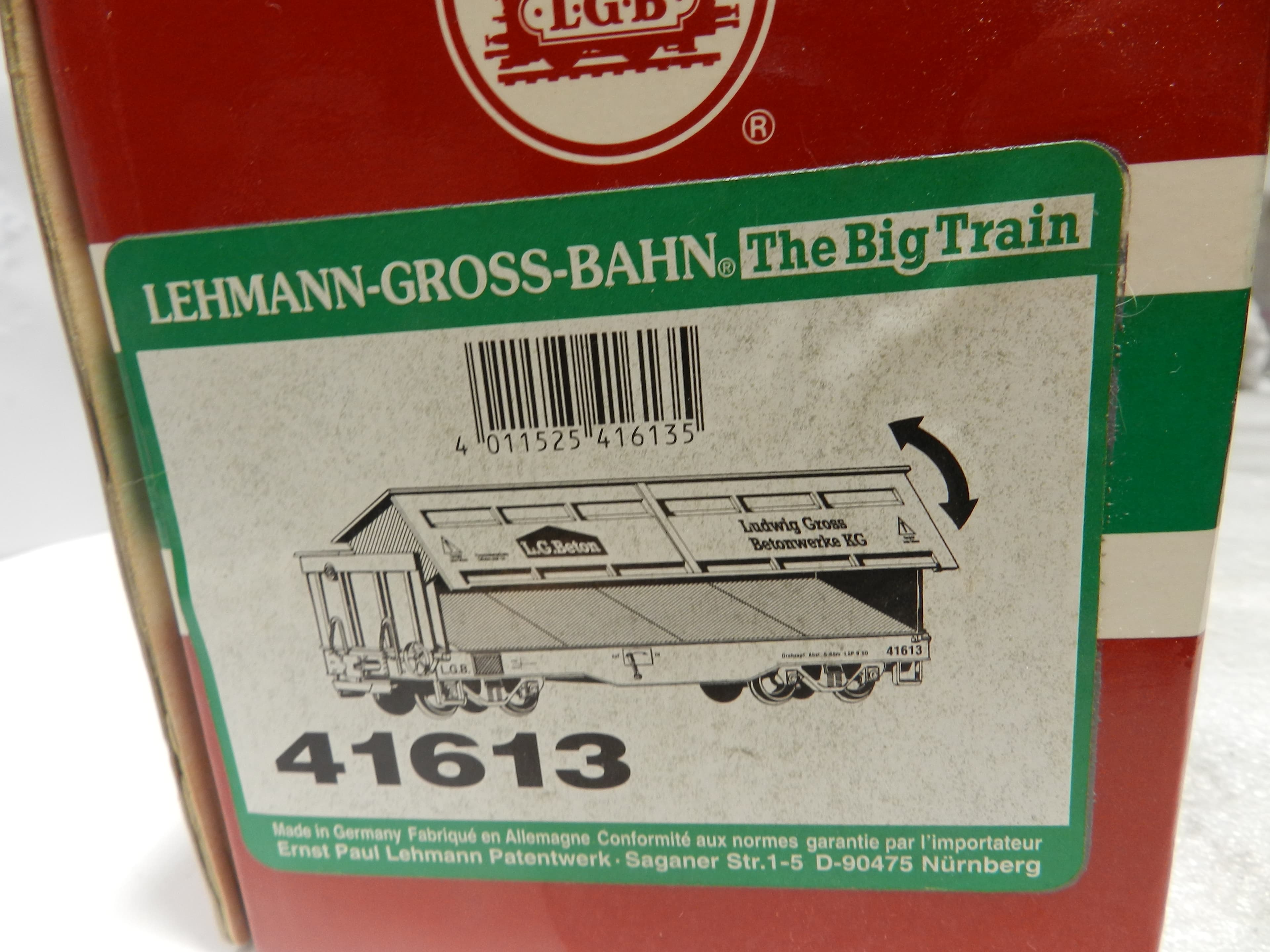 LGB 41613 L.G. Beton Manual Unloading Gondola Train Car G Scale Side Dump (P10K) - Thumbnail 5