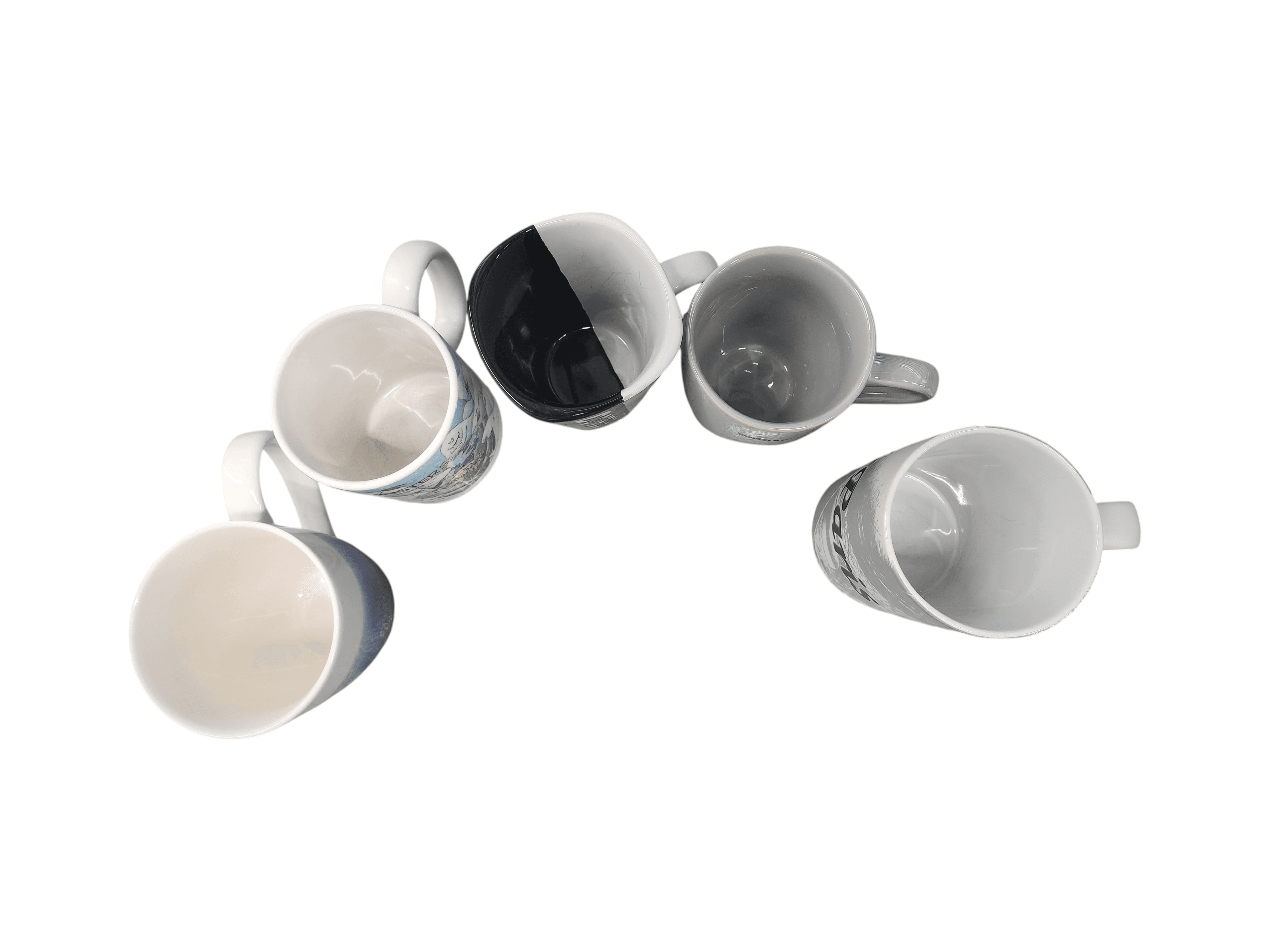 Set of 5 Assorted Ceramic Coffee Mugs