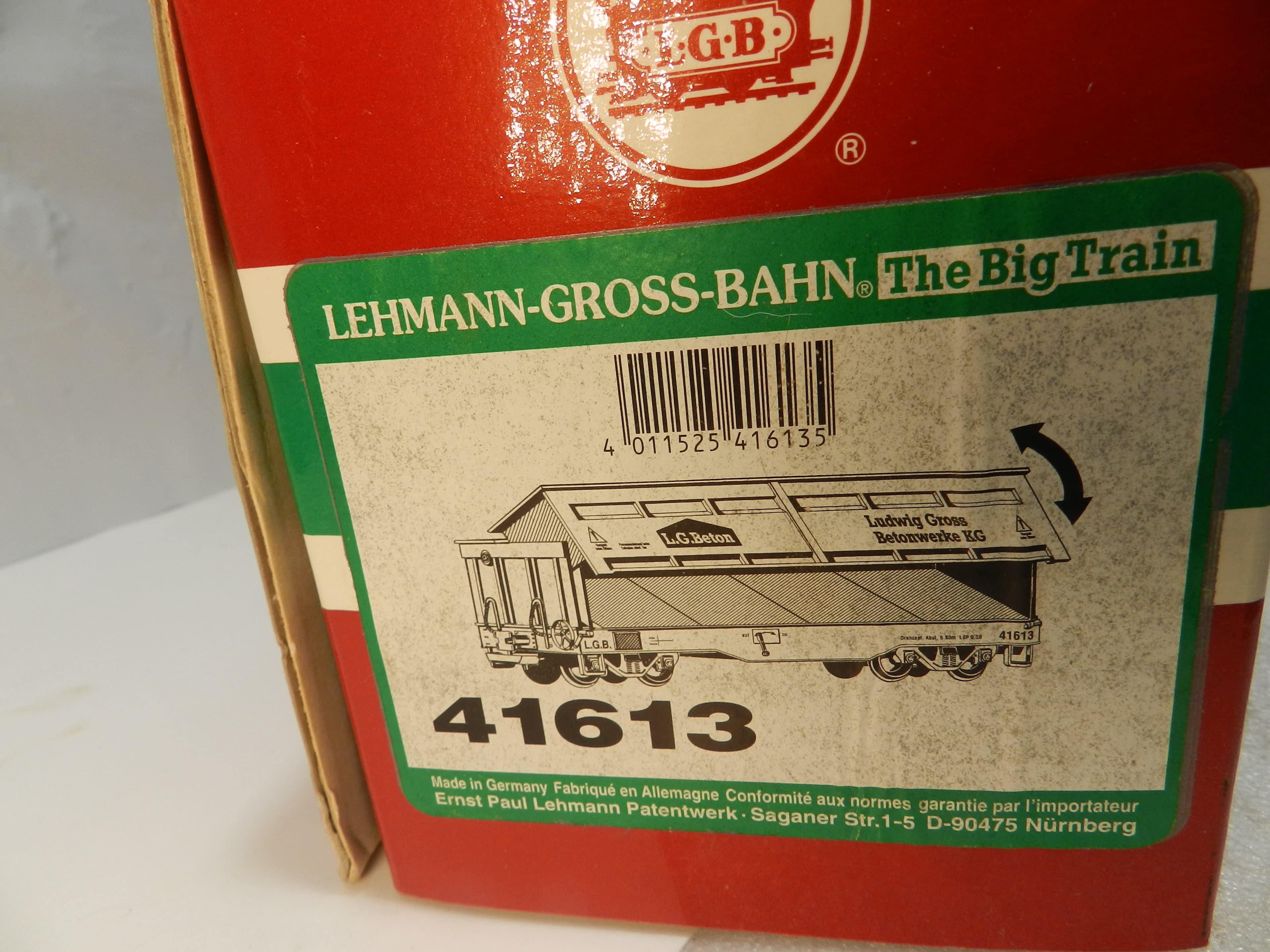 LGB 41613 L.G. Beton Manual Unloading Gondola Train Car G Scale Side Dump (P11K) - Thumbnail 5