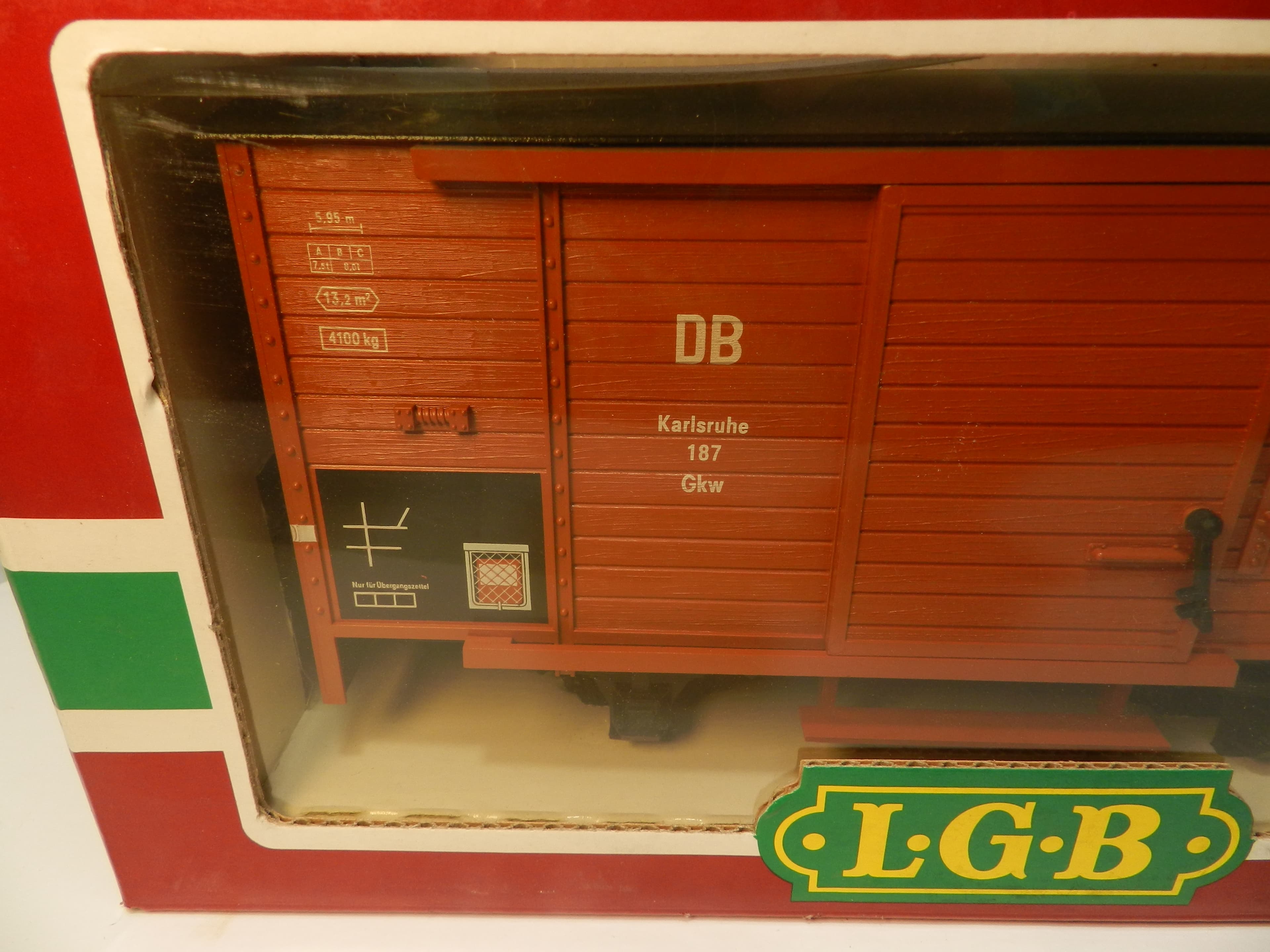 4035 LGB Deutsche Bahn (DB) Box Car Covered Freight Wagon Train G Scale (P12K) - Thumbnail 2