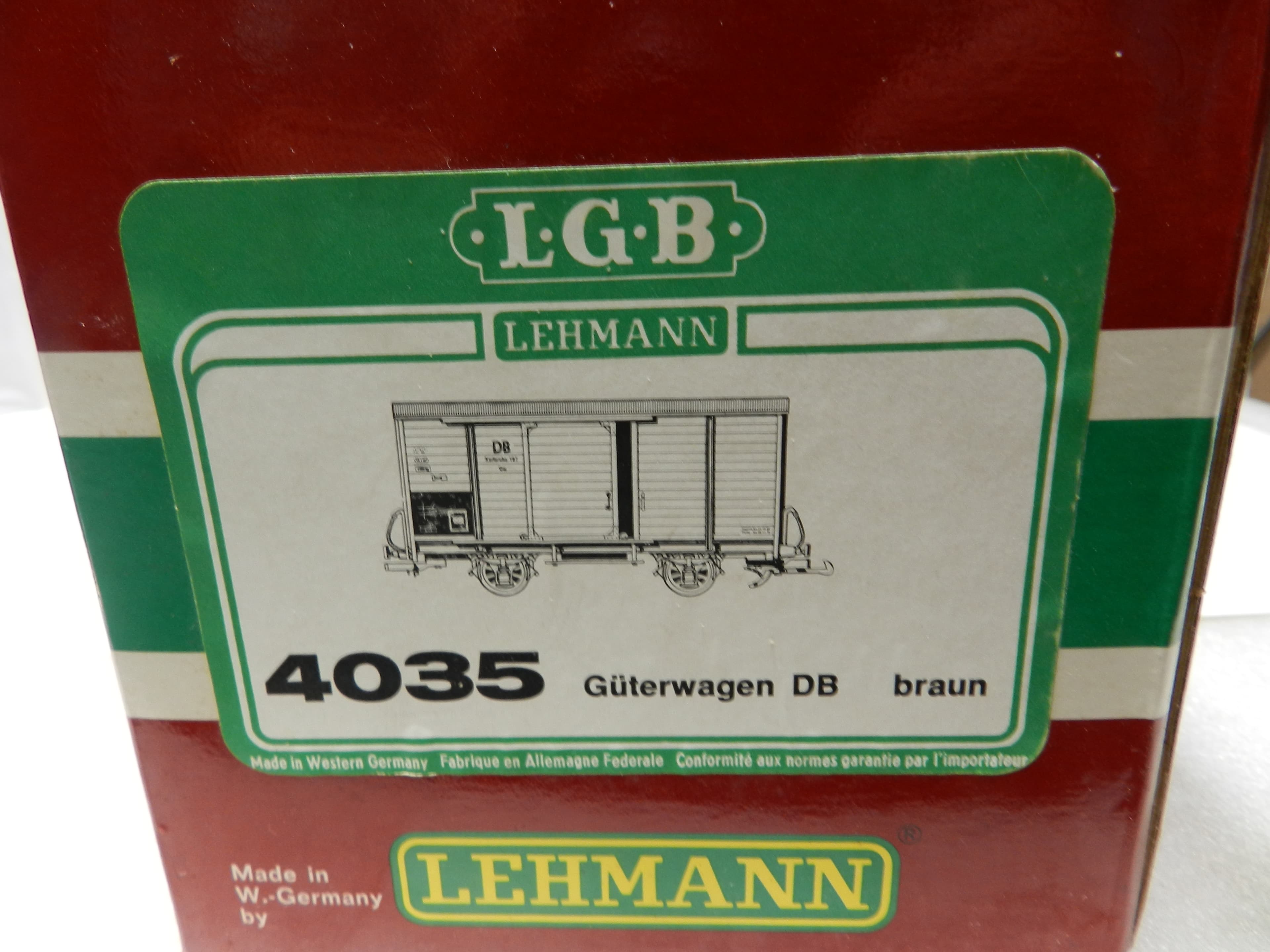 4035 LGB Deutsche Bahn (DB) Box Car Covered Freight Wagon Train G Scale (P12K) - Thumbnail 8