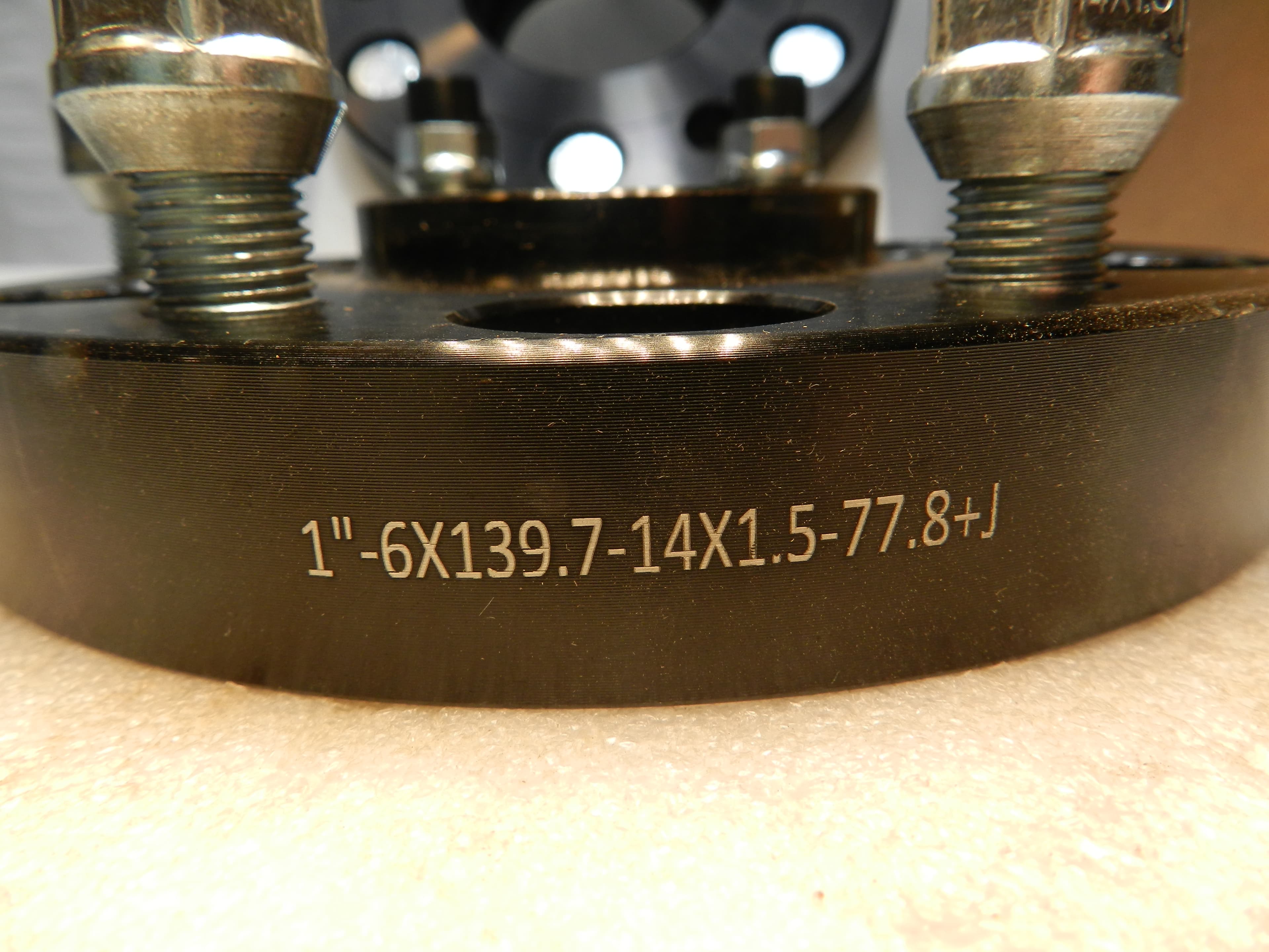2 Wheel Spacers 1" - 6x139.7 - 14x1.5 - 77.8+J  (Ram 1500)  (P12K) - Thumbnail 2