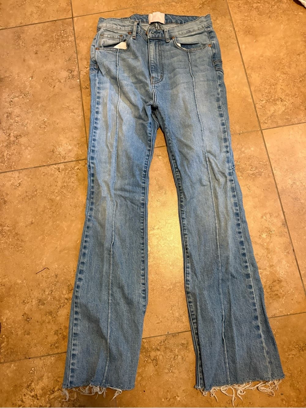Revive Star Butt Light Blue Denim Flare Jeans - Thumbnail 2