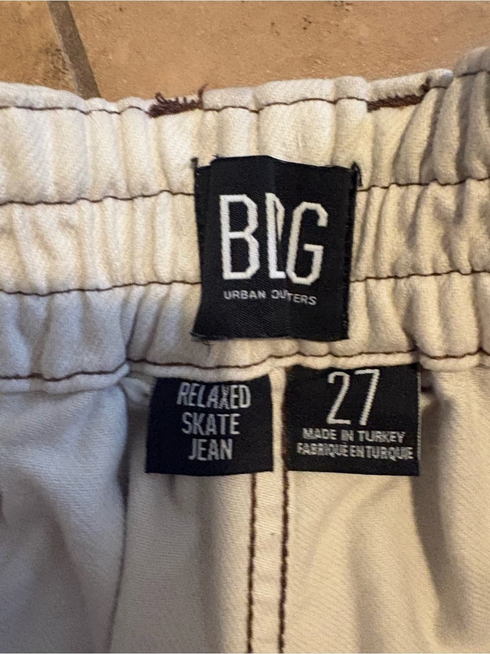 BDG Cream Cargo Relaxed Skate Jeans with Utility Pockets - Thumbnail 3