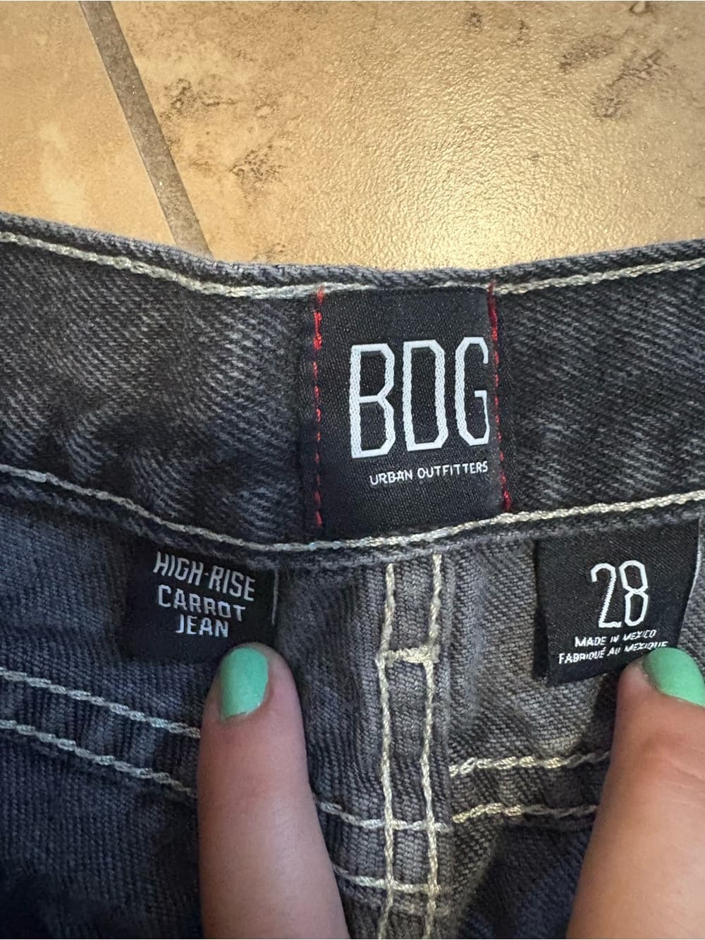 BDG High-Rise Women's Jeans - Washed Black - Thumbnail 3