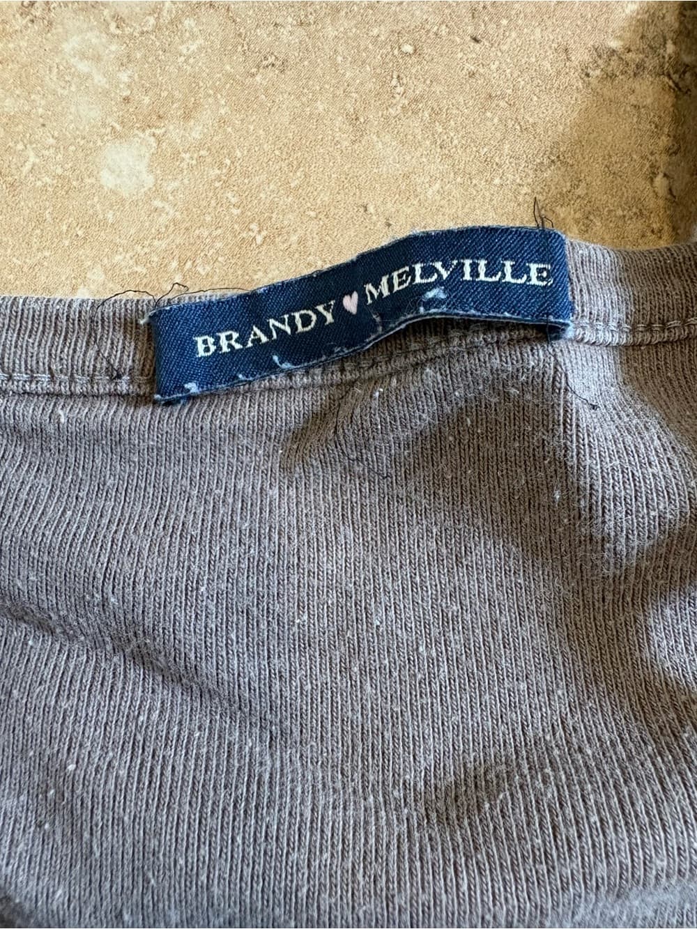 Brandy Melville Brown Button-Front Tank Top - Thumbnail 2