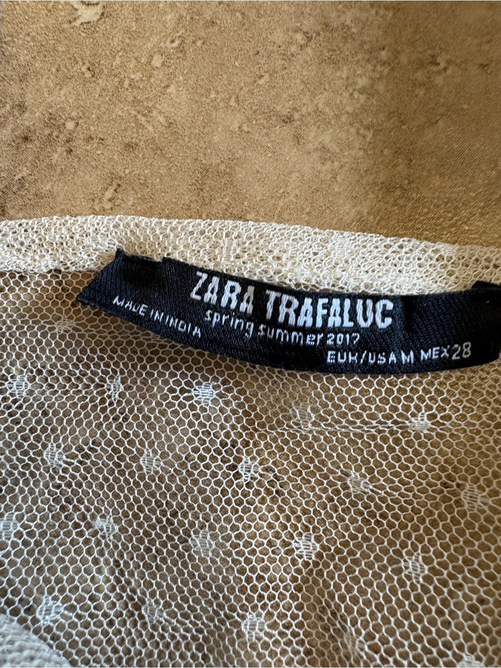 Zara Sheer Embroidered Animal Motif Crop Top - White/Turquoise/Pink - Thumbnail 2