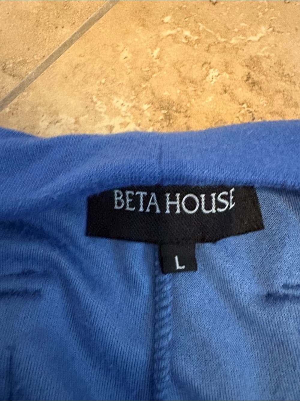 Royal Blue Velvet Lounge Pants - Thumbnail 2