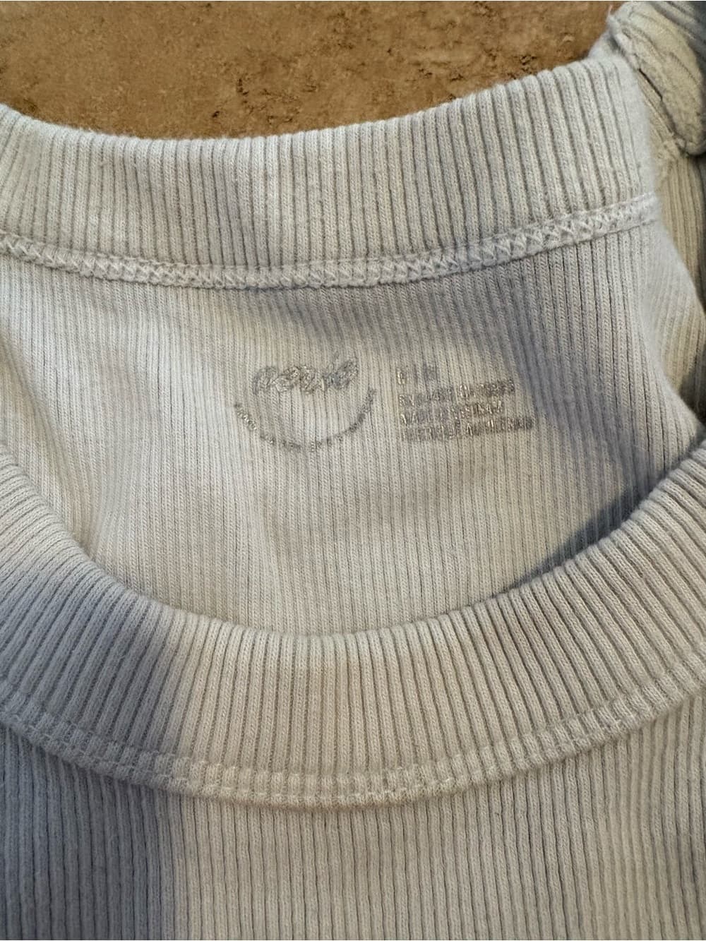 aerie White Ribbed Tank Top - Thumbnail 2