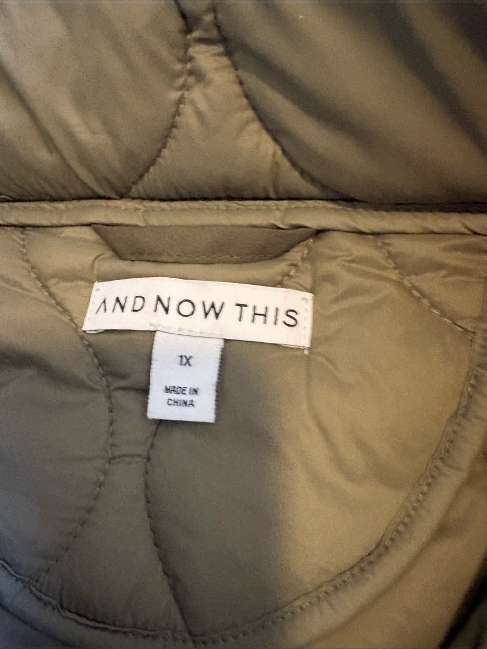 Quilted Olive Green Jacket - Lightweight Puffer Coat - Thumbnail 2