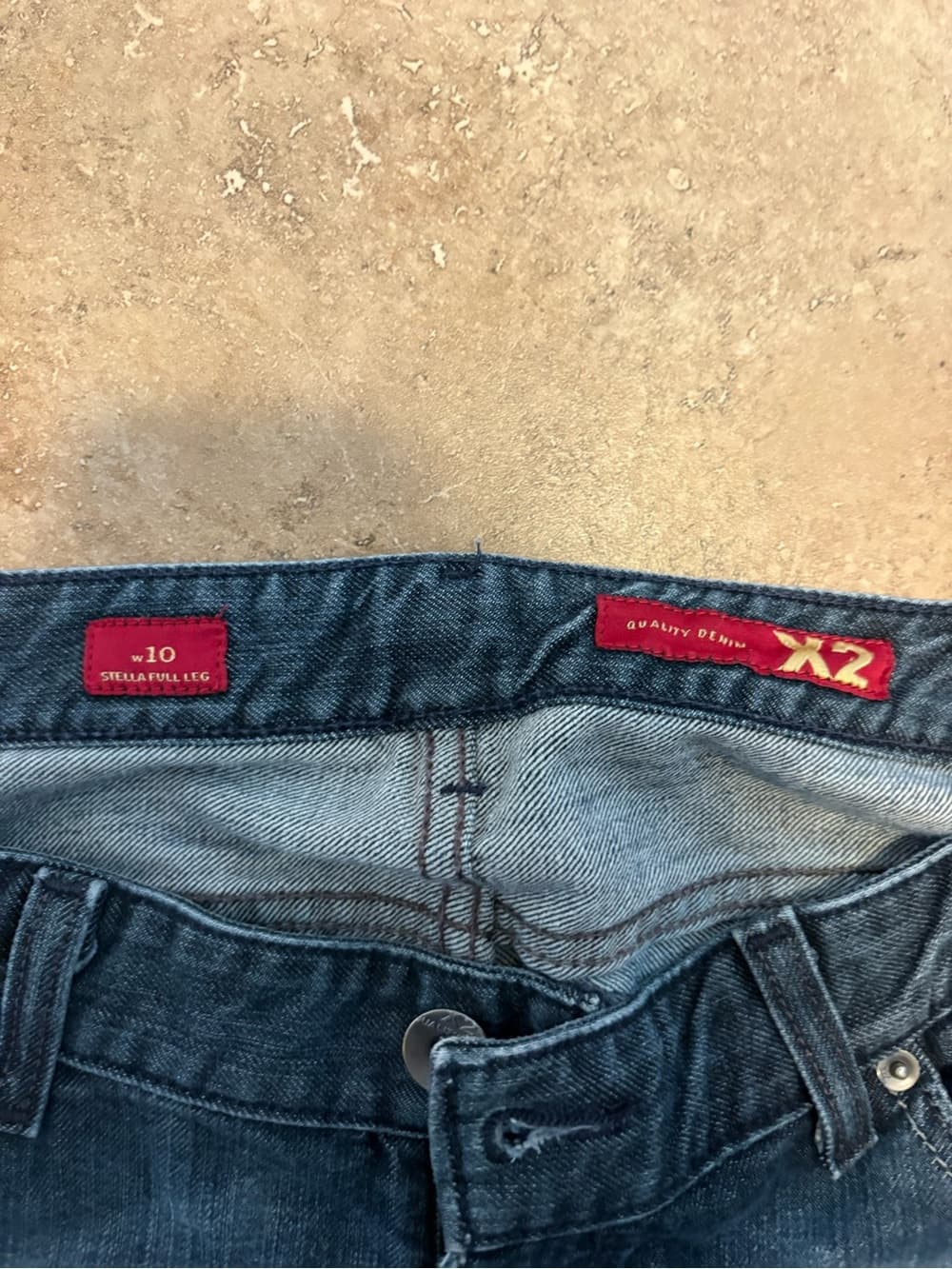 Vintage Classic Women's Flared Jeans in Dark Blue - Thumbnail 2