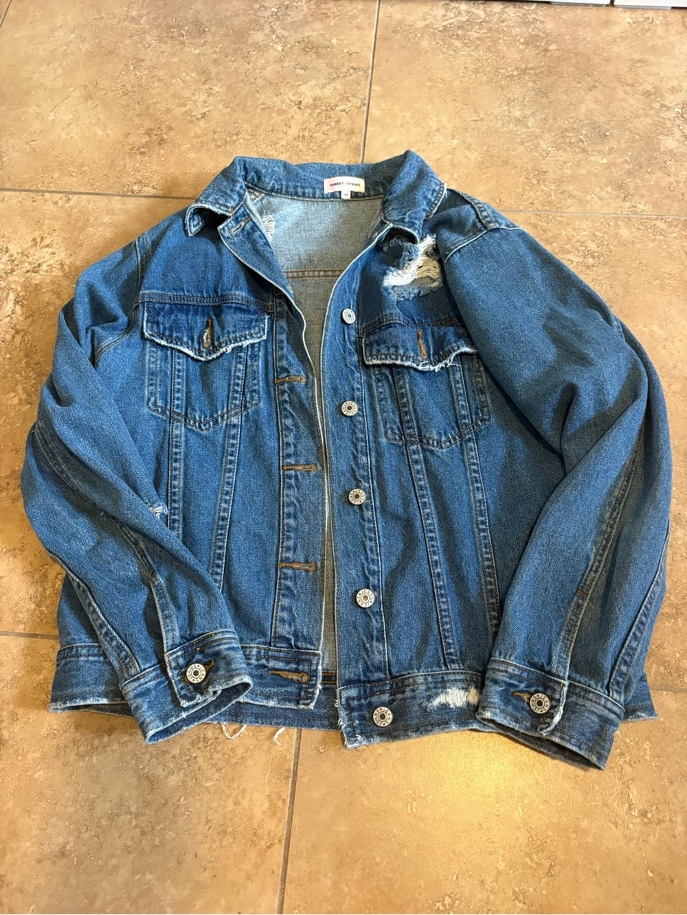Embroidered Denim Jacket - Thumbnail 2
