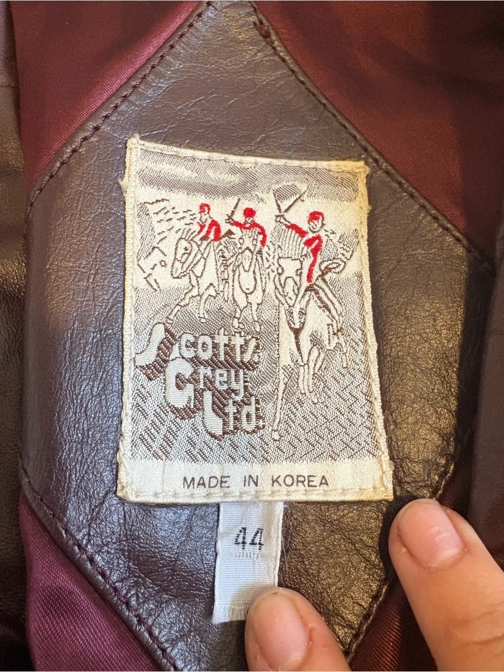 Burgundy Leather Jacket - Classic Zip Front - Thumbnail 3