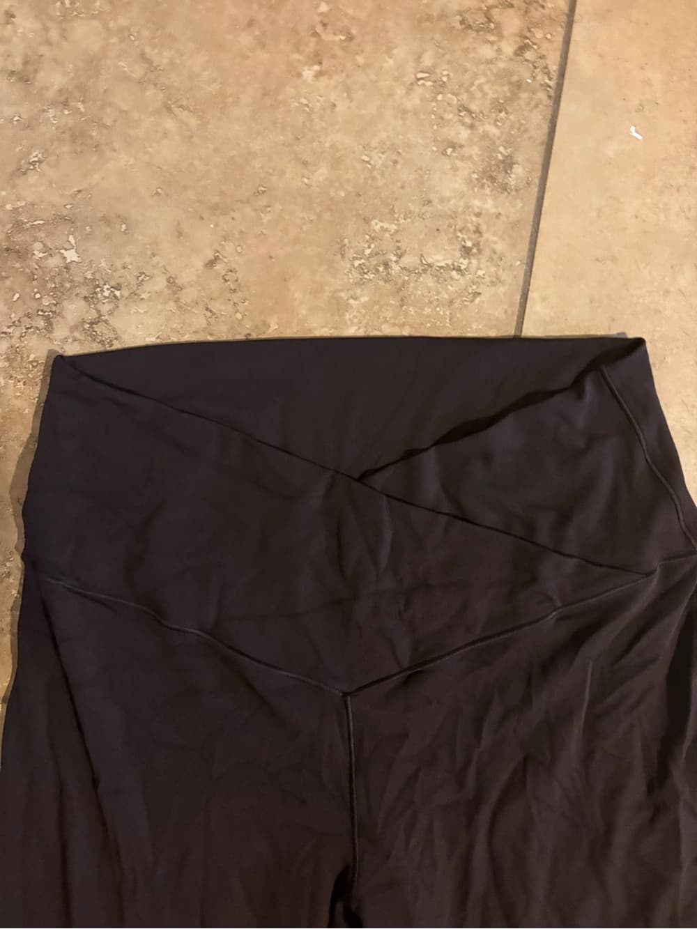 aerie Black Wide-Leg High-Rise leggings - Thumbnail 2