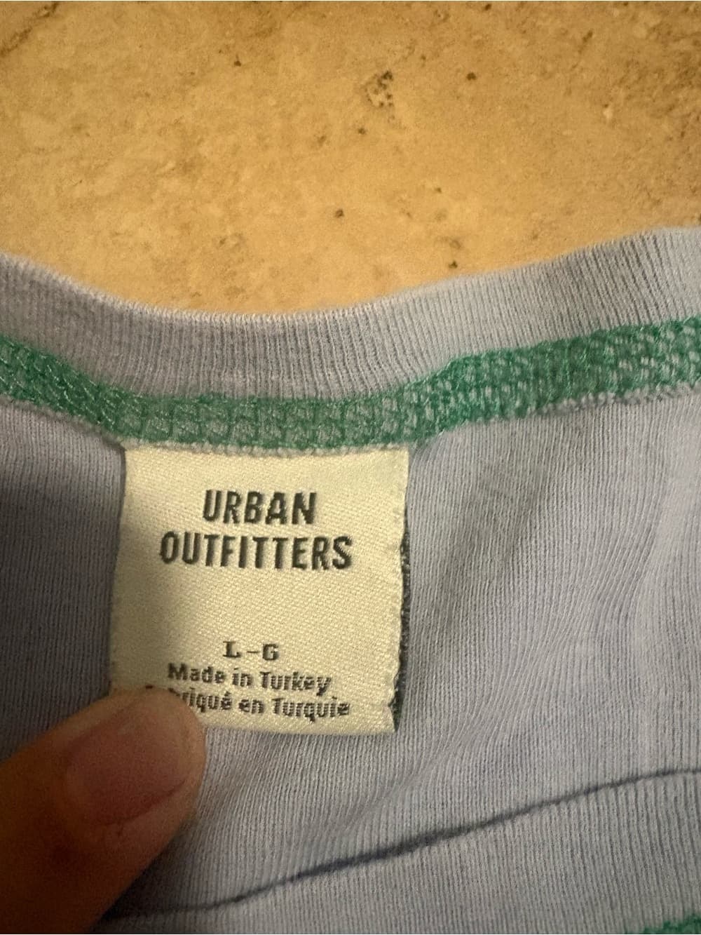 Urban Outfitters Light Blue Tank Top with Green Graphic - Thumbnail 2