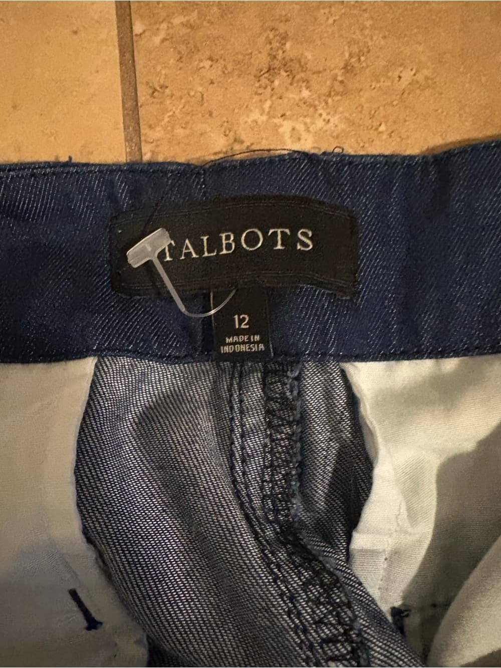 Talbots Women's Navy Button Accent Sailor-Style Pants - Thumbnail 3