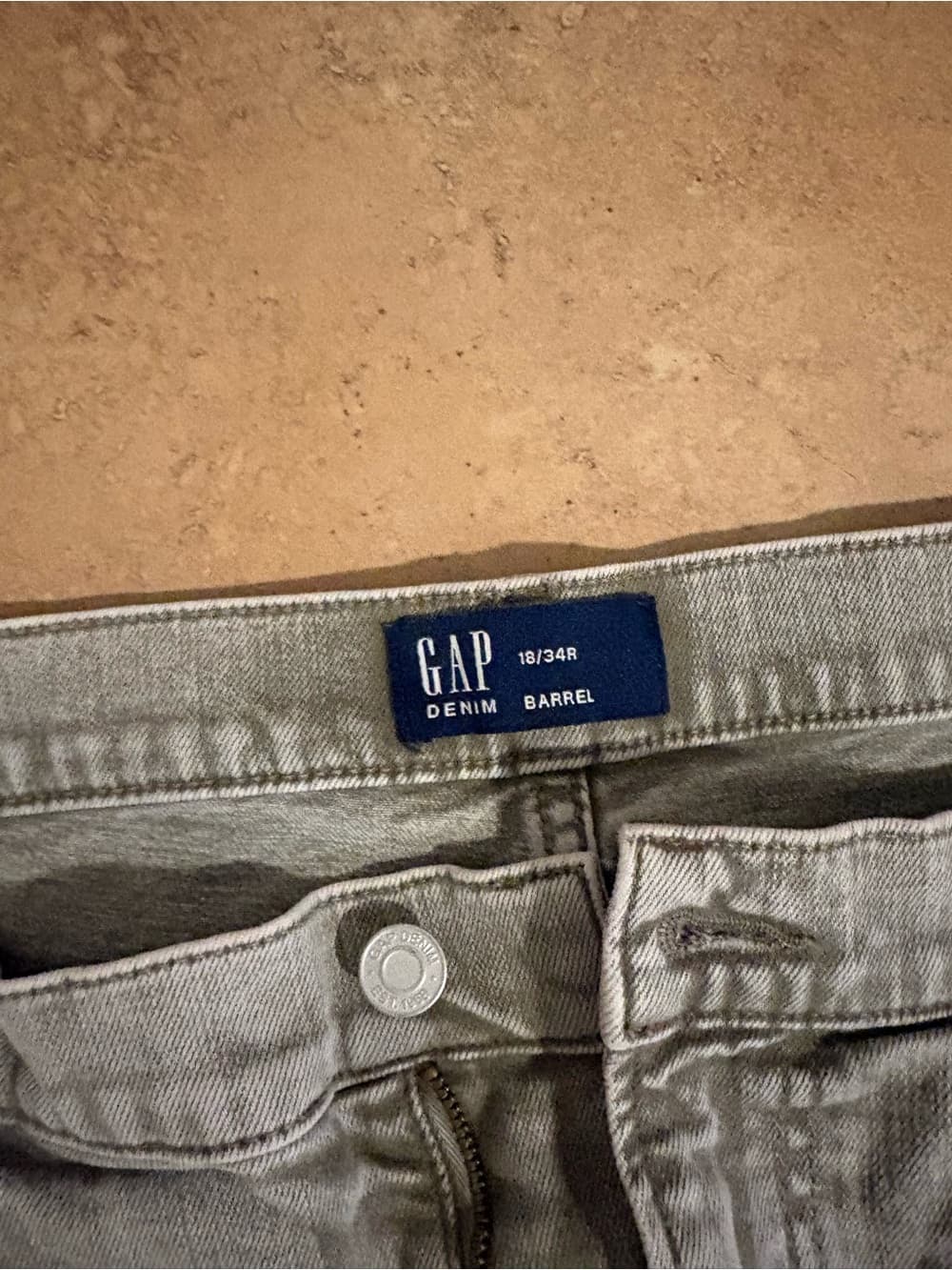 GAP Gray Denim Barrel Jeans - Thumbnail 2