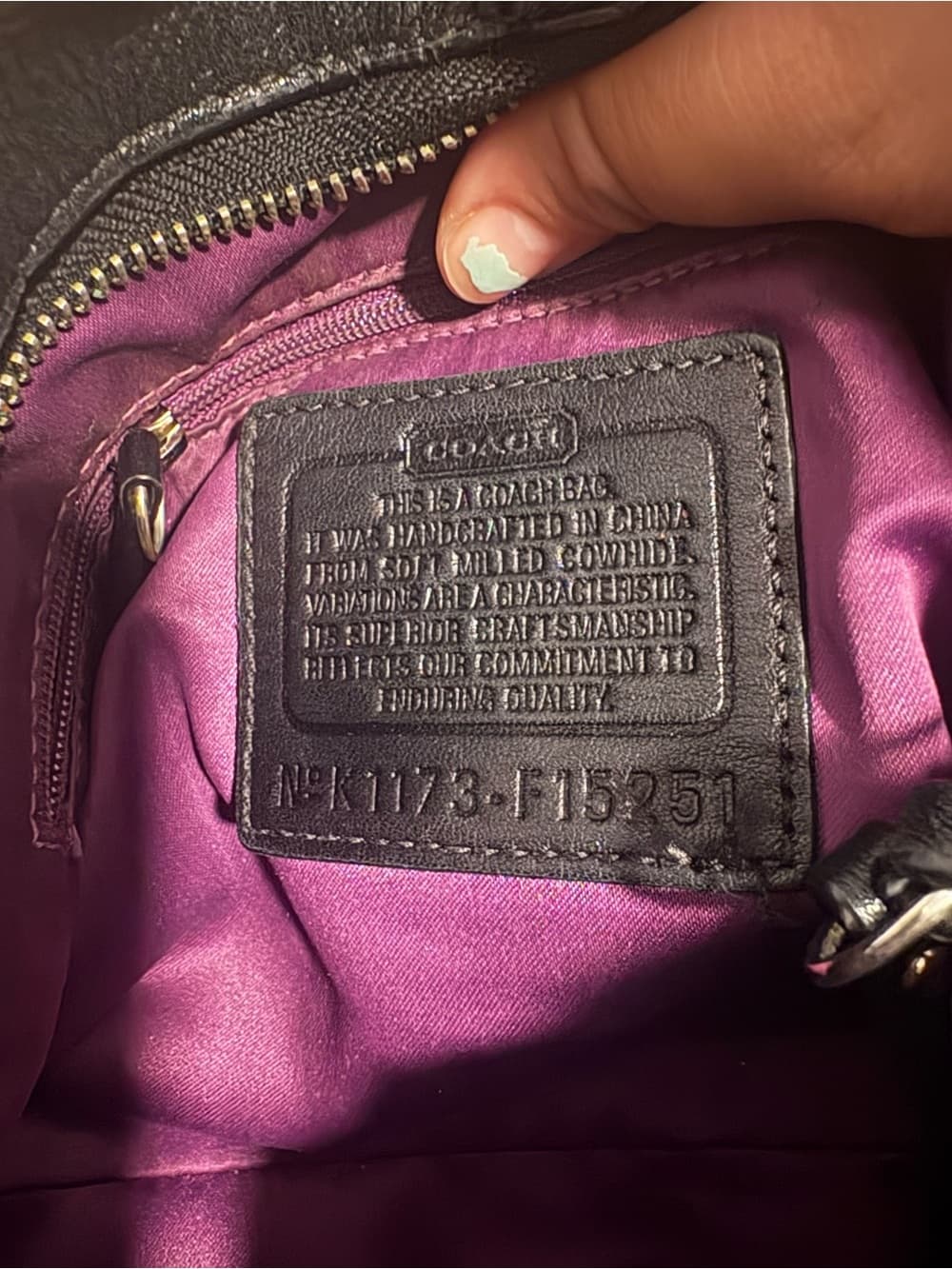 Coach Black Leather Shoulder Bag with Silver Hardware - Thumbnail 3