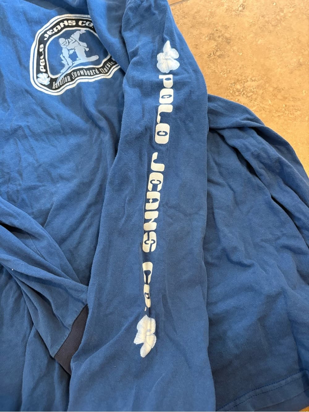 Polo by Ralph Lauren Blue Long-Sleeve Graphic Tee - Thumbnail 3
