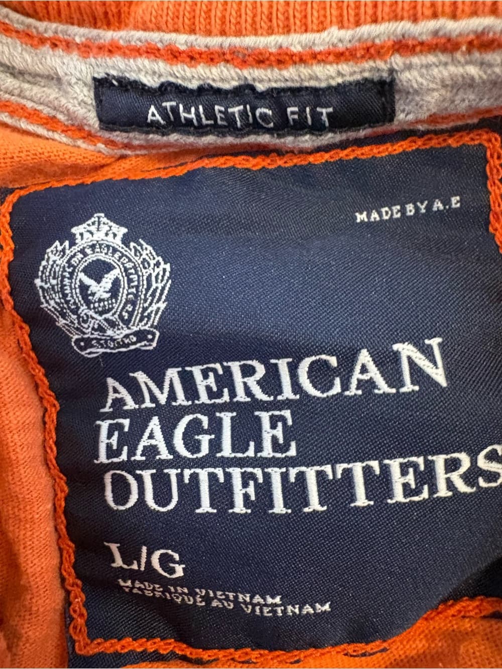 American Eagle Outfitters Orange Short-Sleeve Graphic Tee - Thumbnail 2