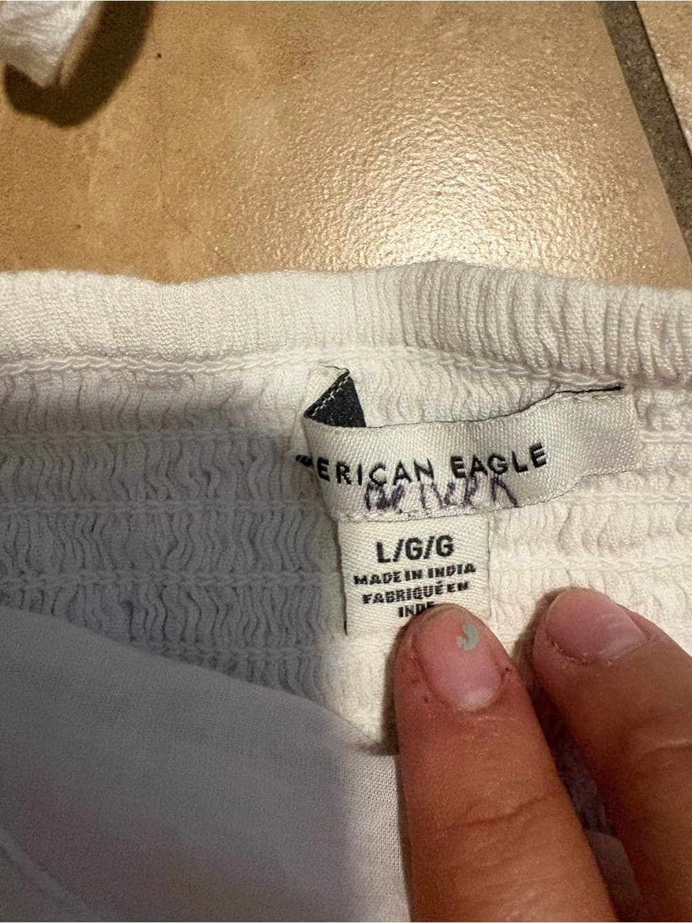 American Eagle Outfitters White Lace Trim Cropped Tank Top - Thumbnail 2