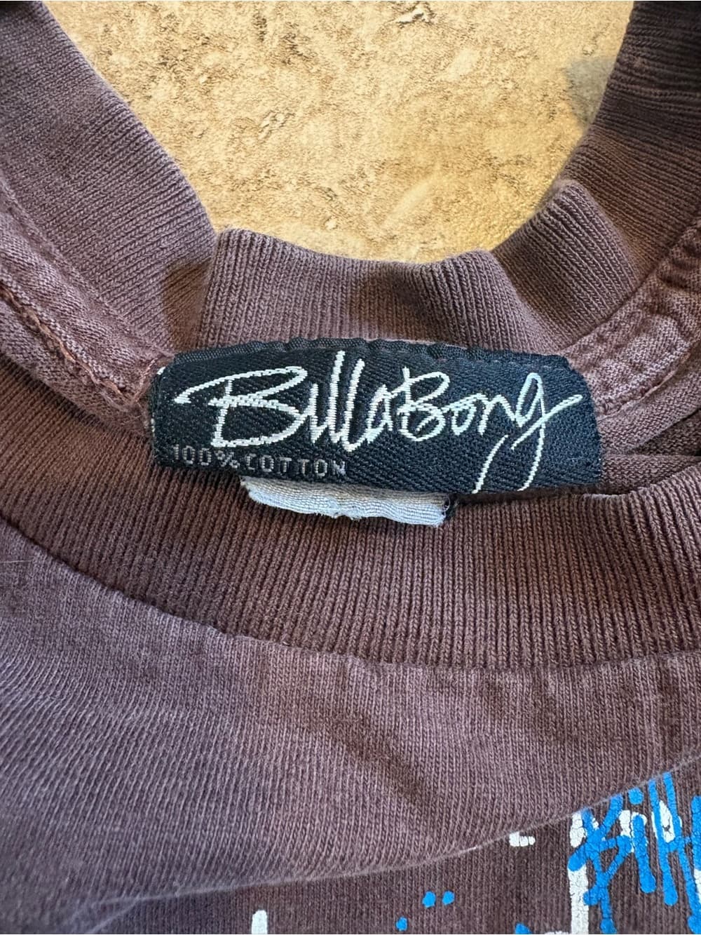 Billabong Short Sleeve Tee - Charcoal with Blue Graphic - Thumbnail 2