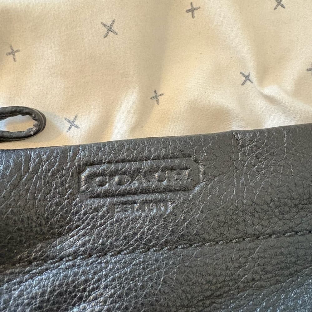 Coach Vintage Black Leather Shoulder Bag - Thumbnail 2