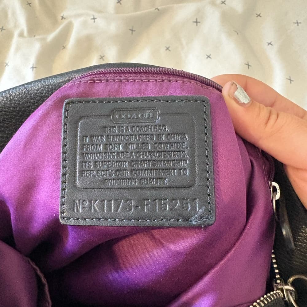 Coach Vintage Black Leather Shoulder Bag - Thumbnail 4