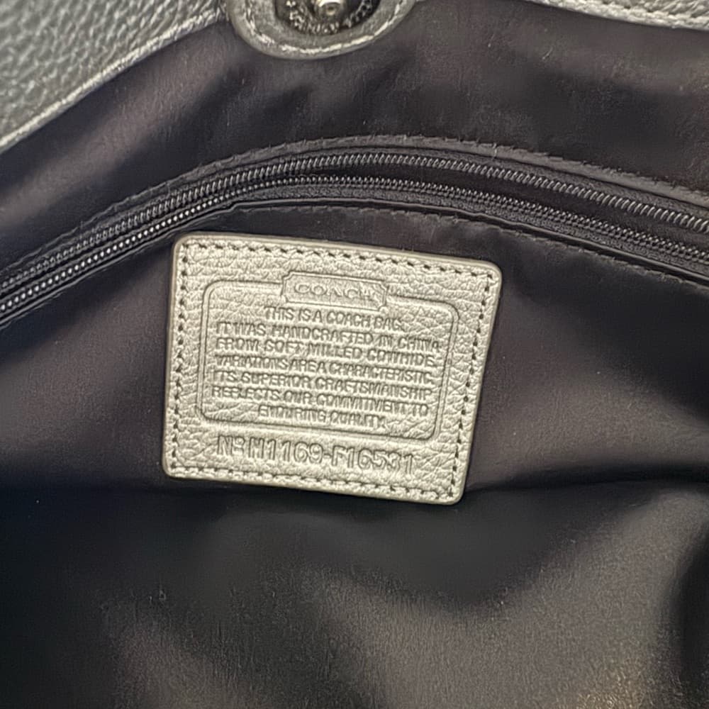 Coach Vintage Silver Leather Handbag - Thumbnail 3