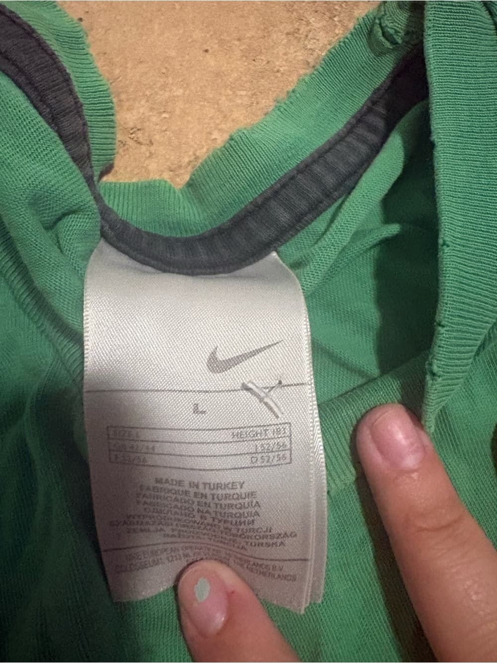 Nike Green Short-Sleeve Tee with Black Swoosh - Thumbnail 2