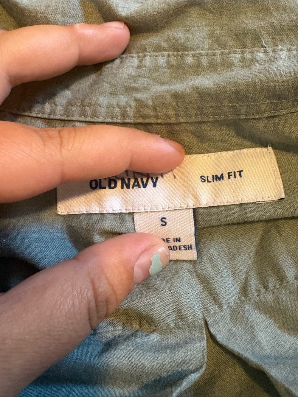 Old Navy Light Blue Long Sleeve Button-Up Shirt - Thumbnail 2