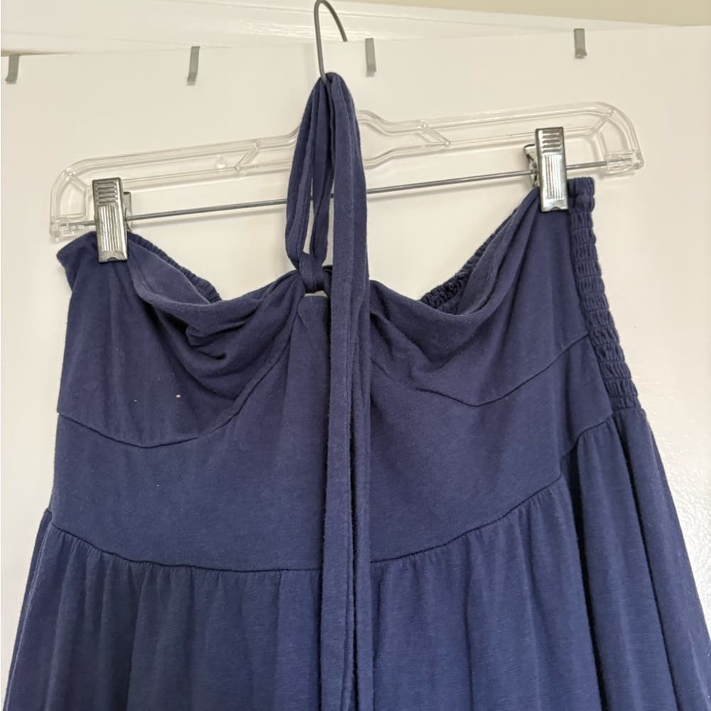 Old Navy Deep Blue Halter Dress - Thumbnail 2