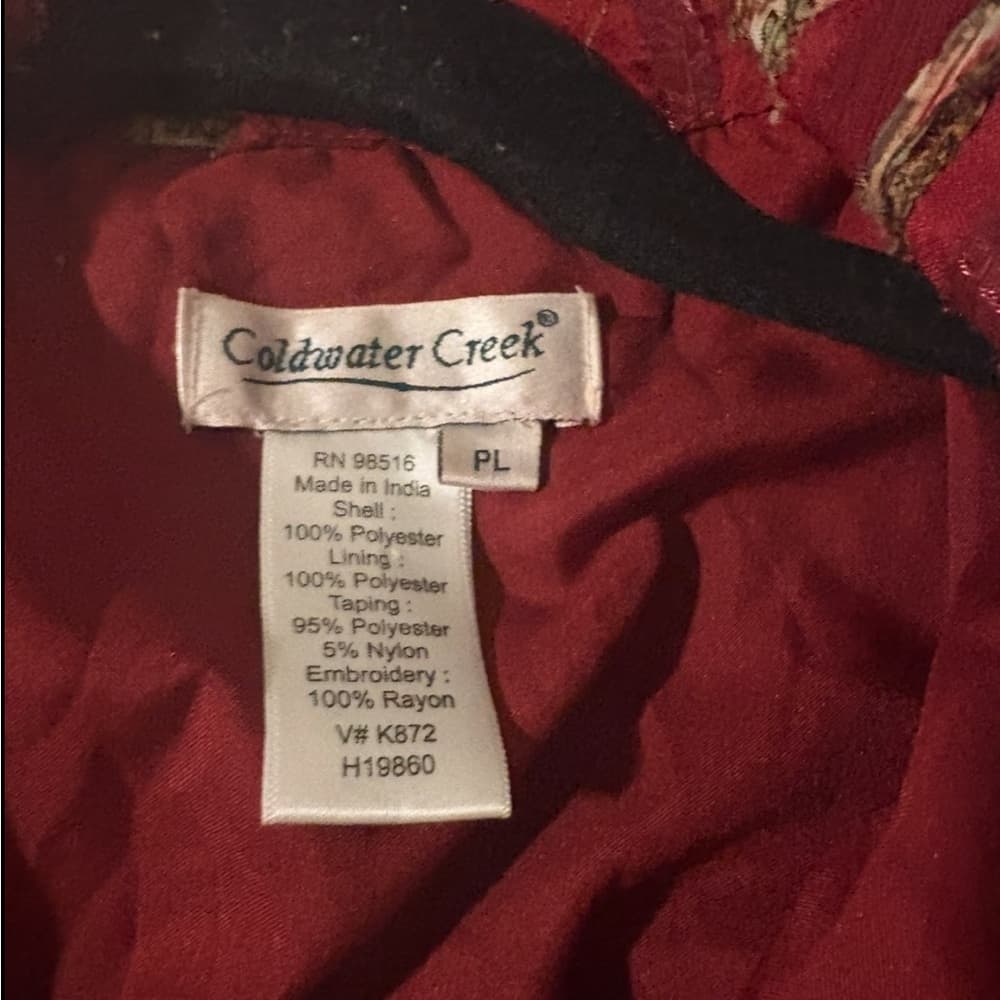 Vintage patchwork Red Women's Jacket - Thumbnail 2