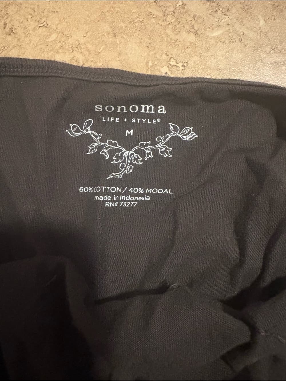Sonoma Black Floral-Print Tank Top - Thumbnail 2