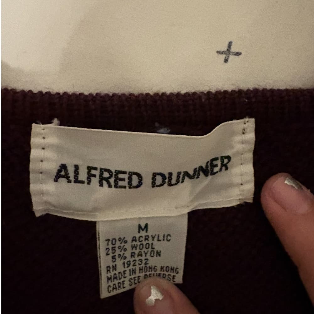 Embroidered floral Alfred Dunner Purple Cardigan with Elegant Embroidery - Thumbnail 2