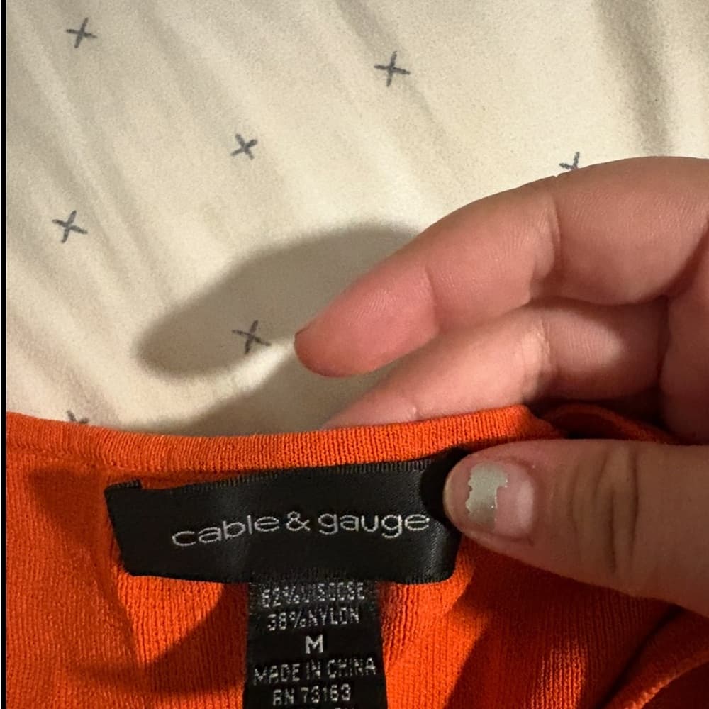 Vintage Orange Sleeveless Top - Thumbnail 2