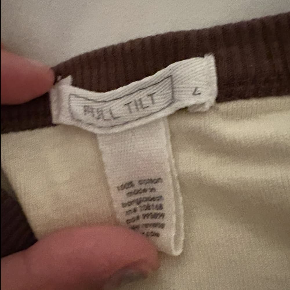 Cream Long Sleeve Women's Top - Thumbnail 2