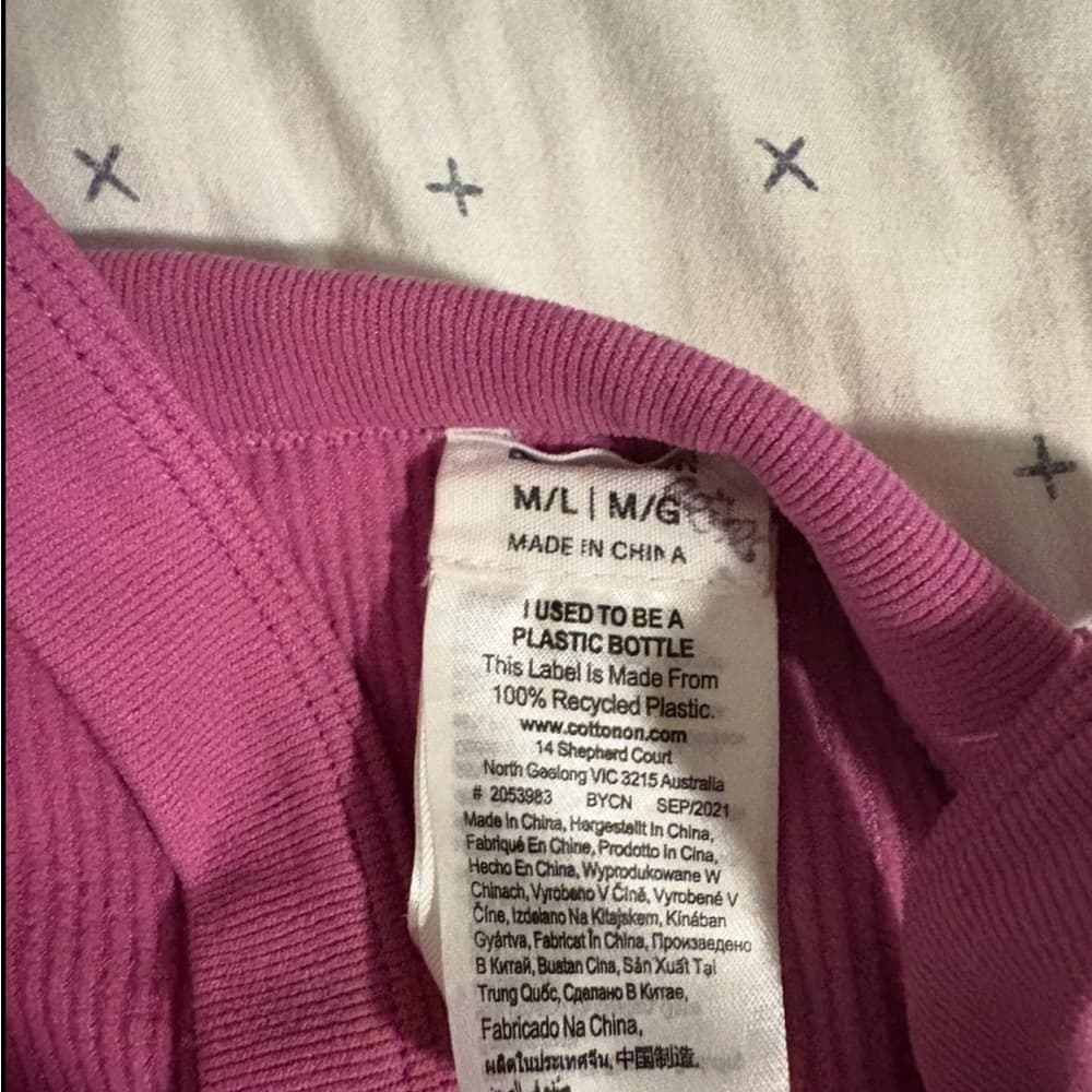 Cotton On Pink Ribbed Tank - Thumbnail 2