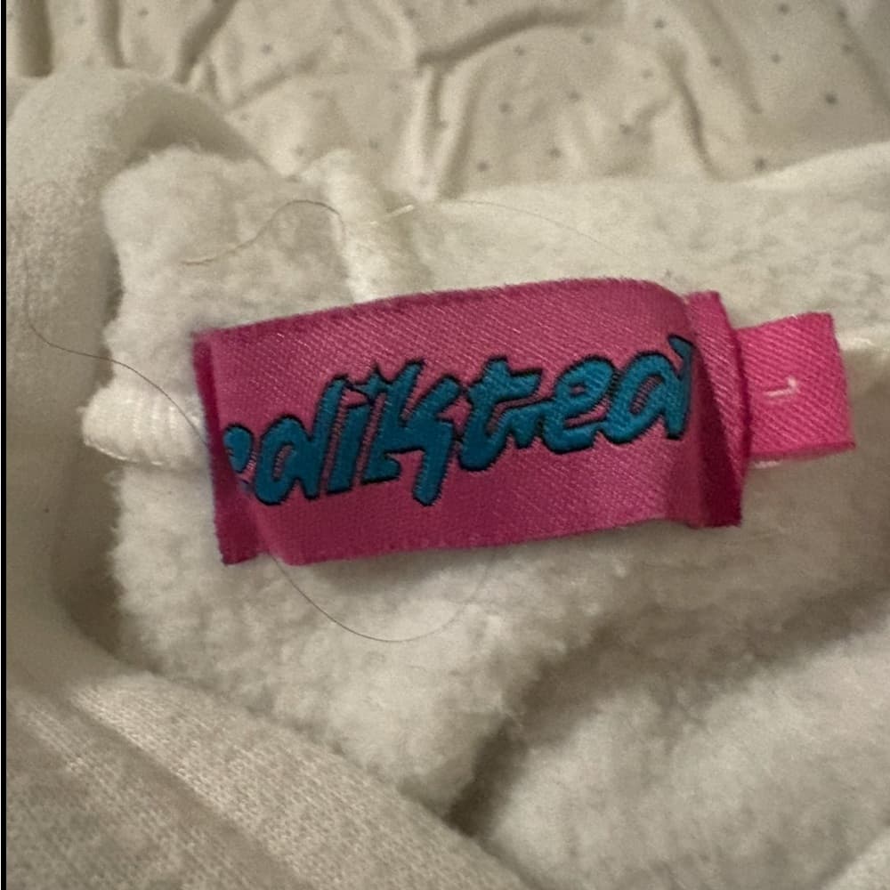 Edikted Graphic White Hoodie - Thumbnail 2