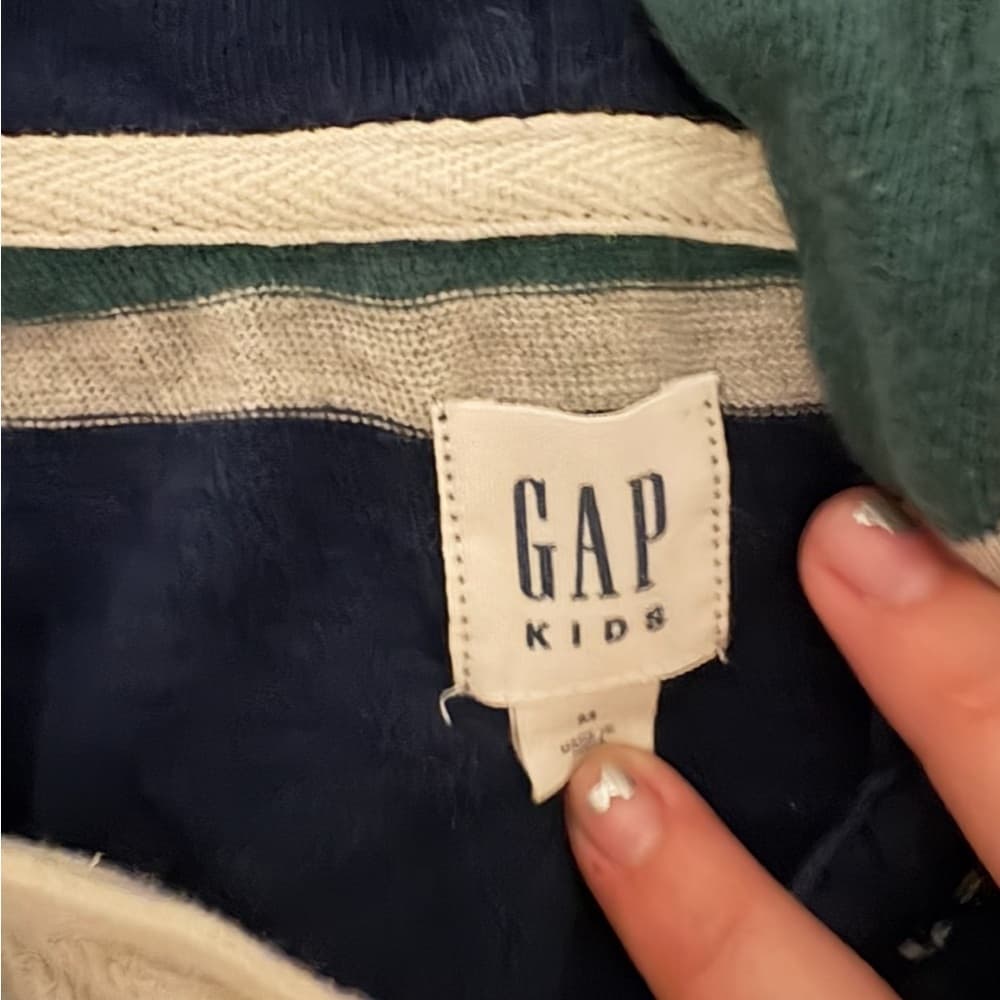 GAP Blue and Green Striped Sweatshirt - Thumbnail 2