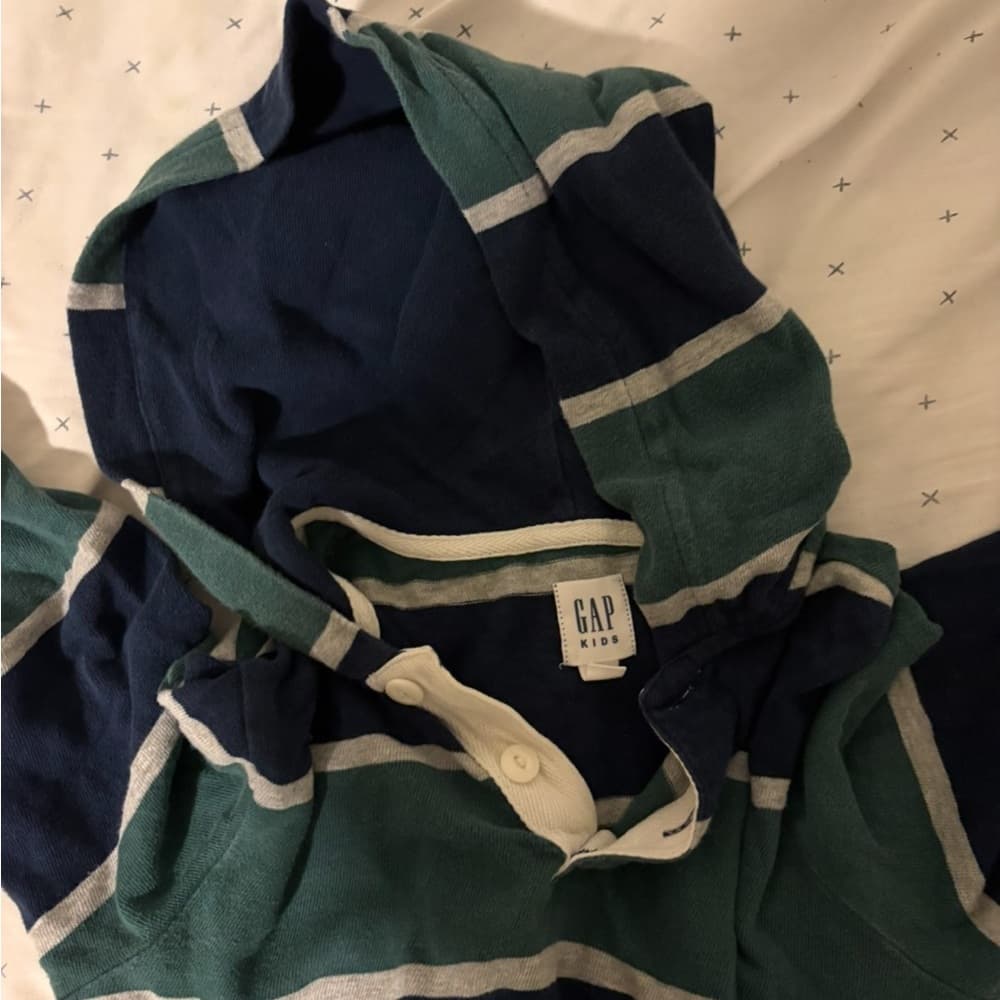 GAP Blue and Green Striped Sweatshirt - Thumbnail 3