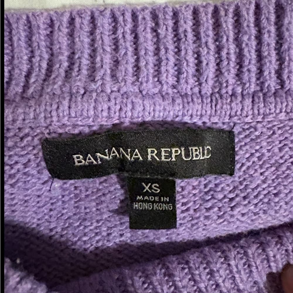 Banana Republic Purple Crew Neck Sweater - Thumbnail 2