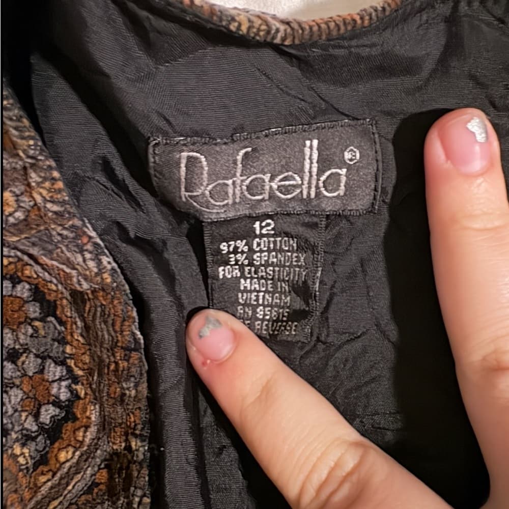 Paisley Patterned Velvet Vest - Thumbnail 2
